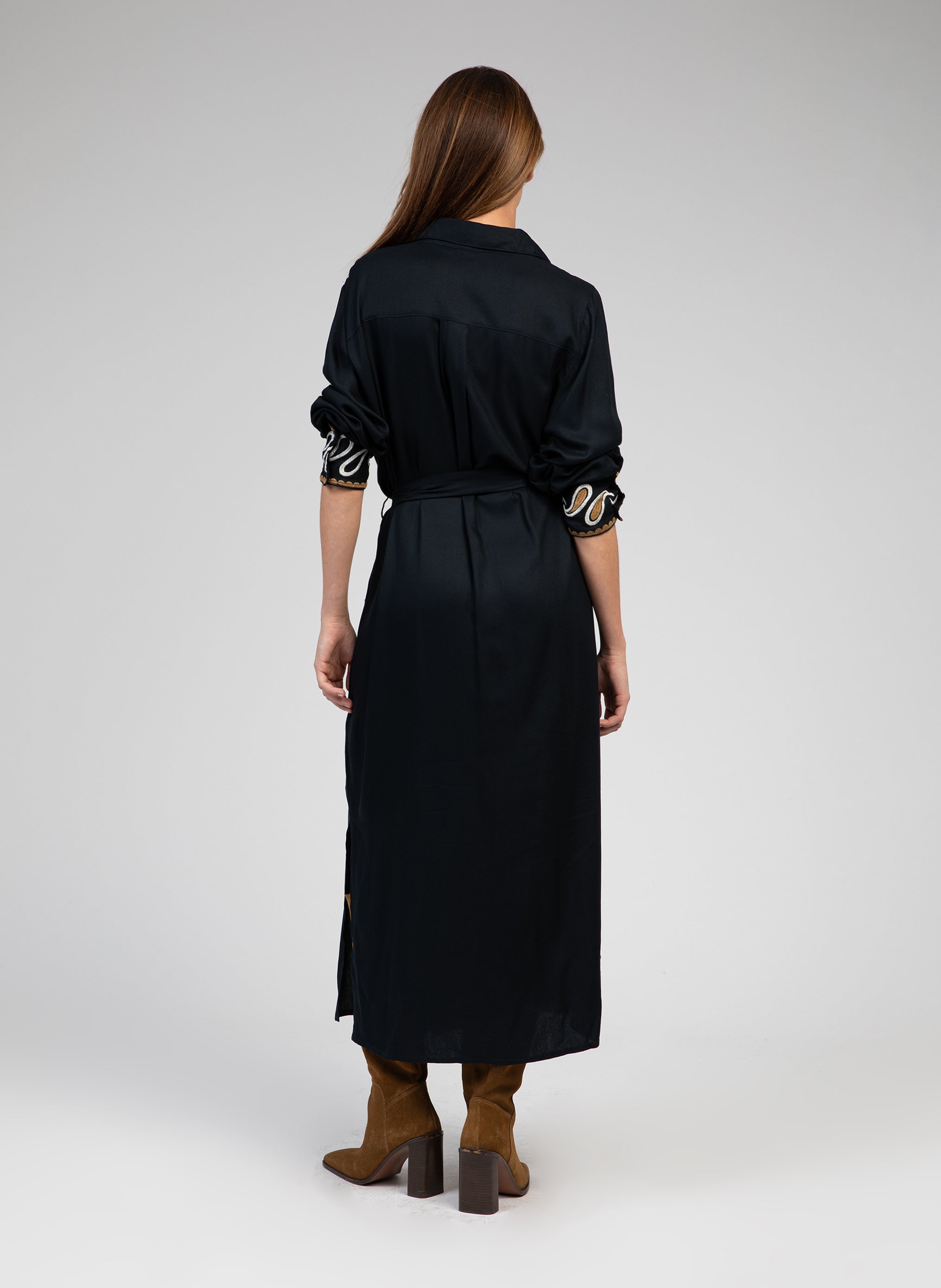 ROBE LONGUE ORIANY noir