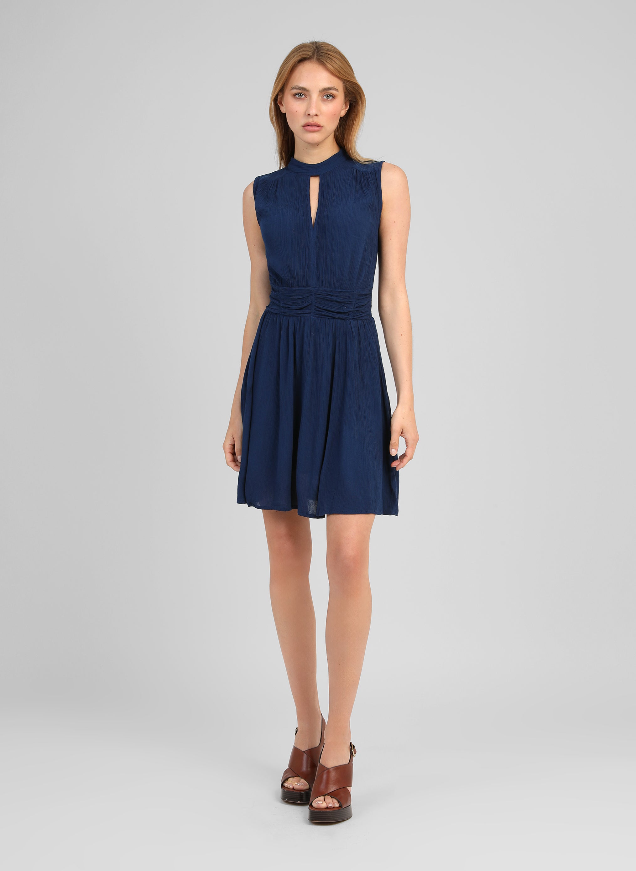ROBE COURTE ORLEANE bleu