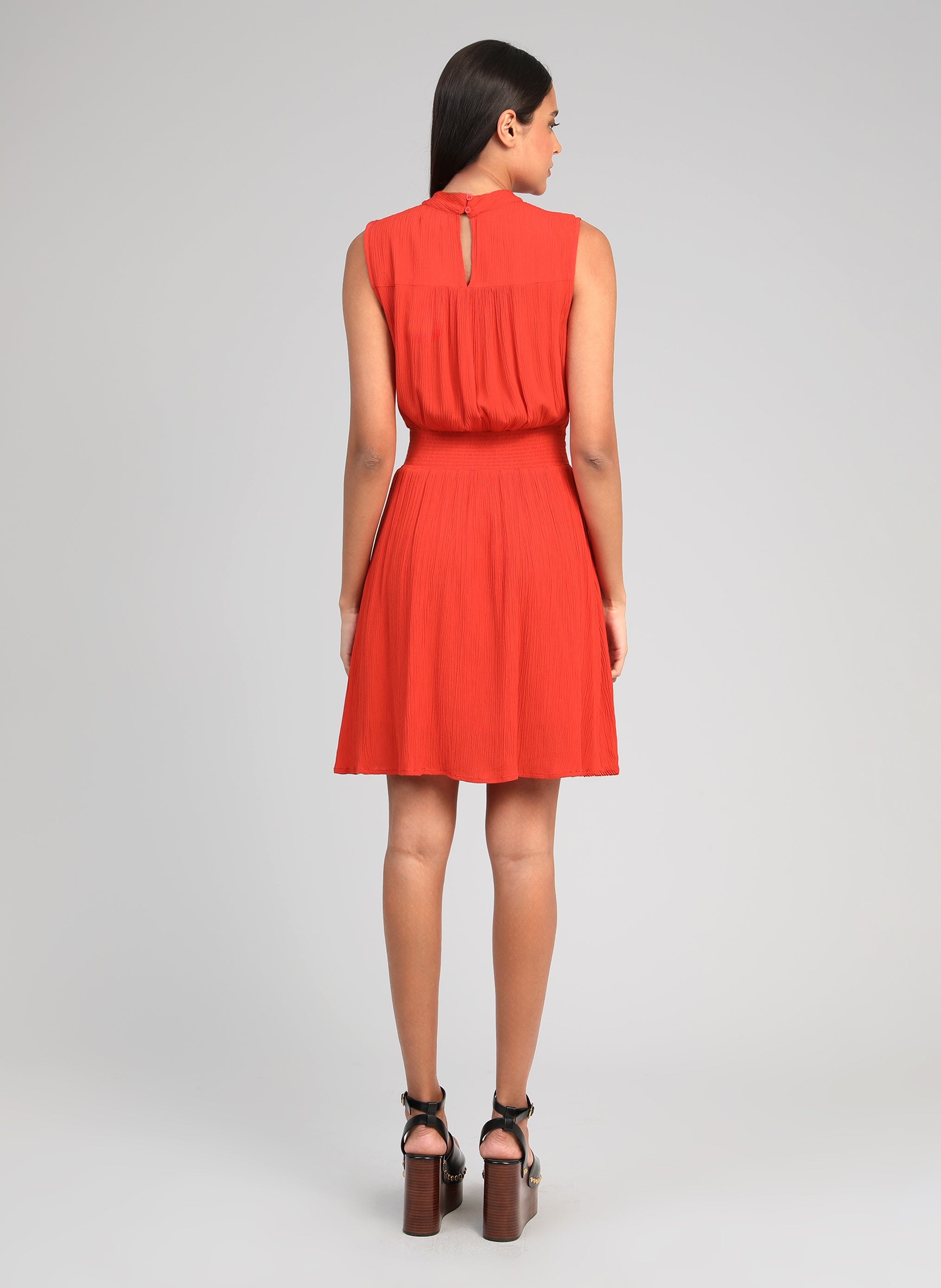 ROBE COURTE ORLEANE piment