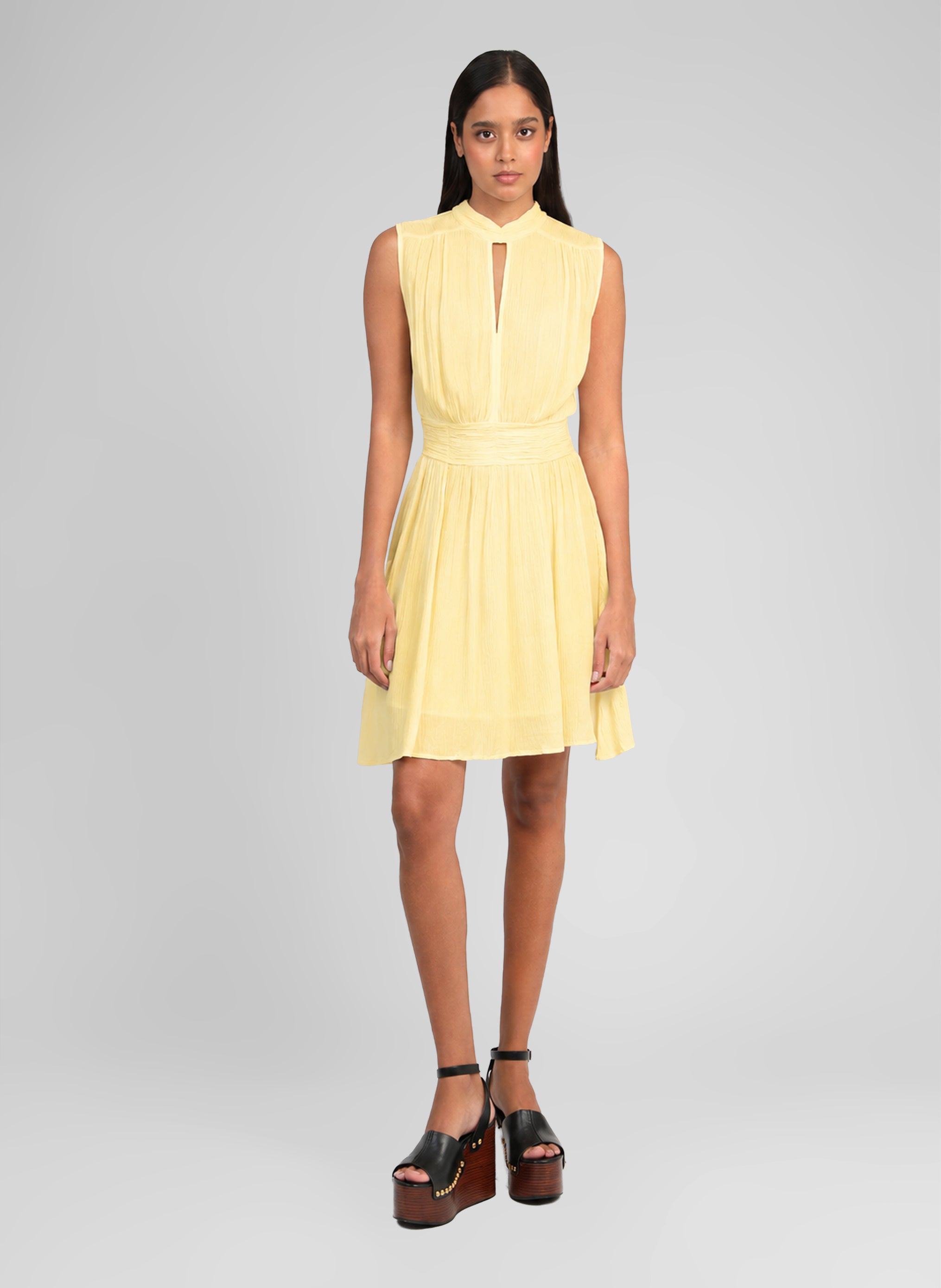 ROBE COURTE ORLEANE paille