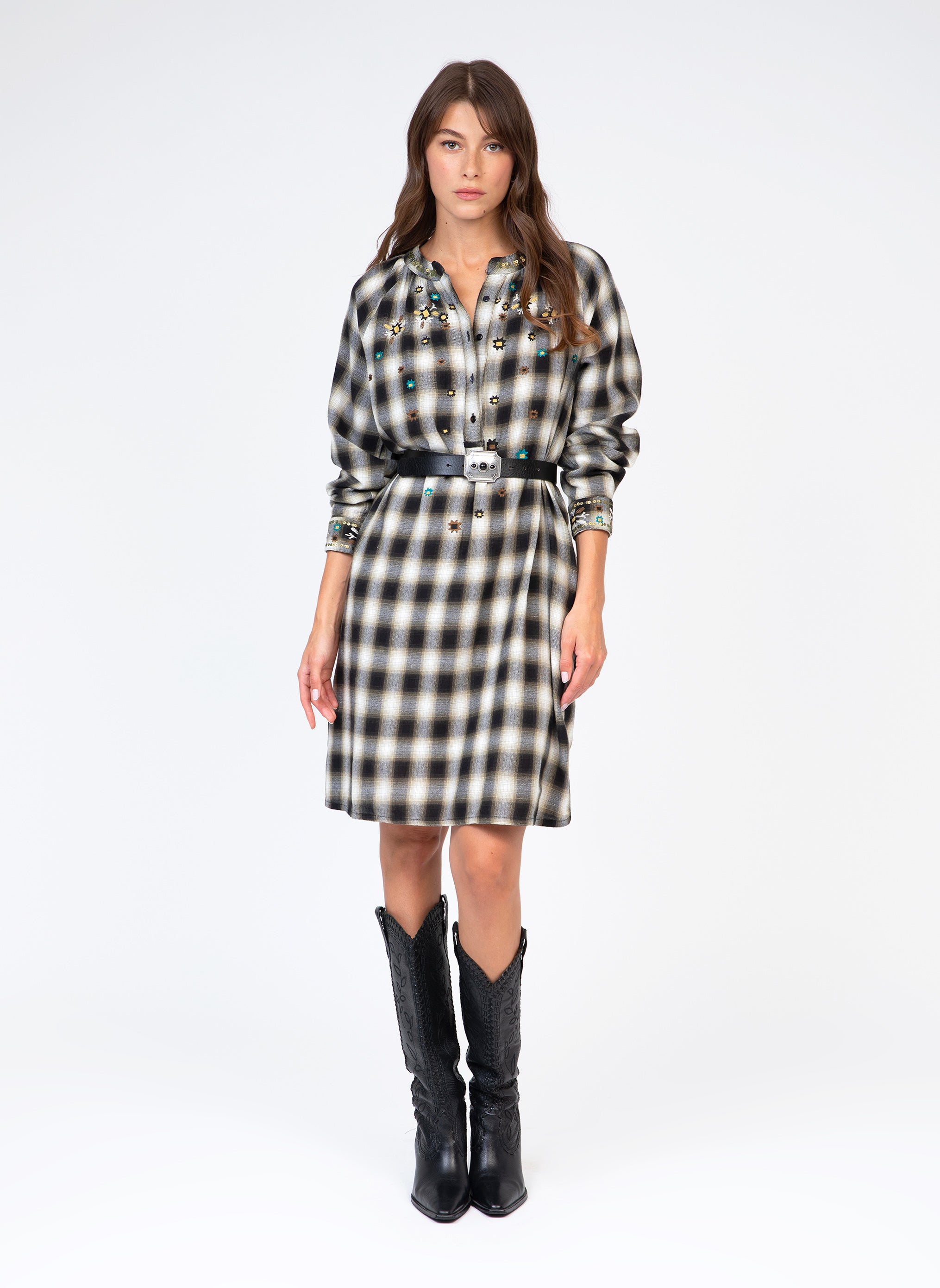 ROBE MIDI ORNELLO noir