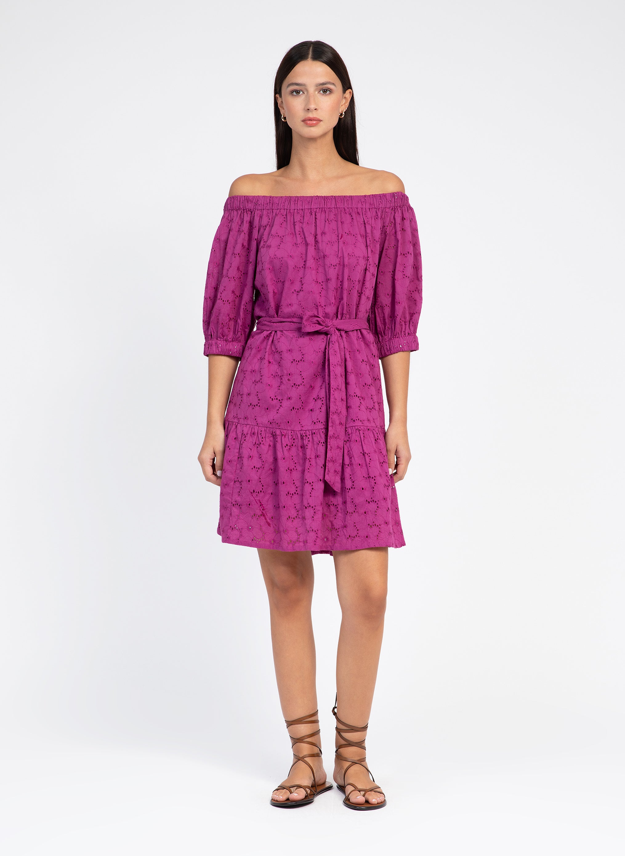 OVIANY SHORT DRESS in violet
