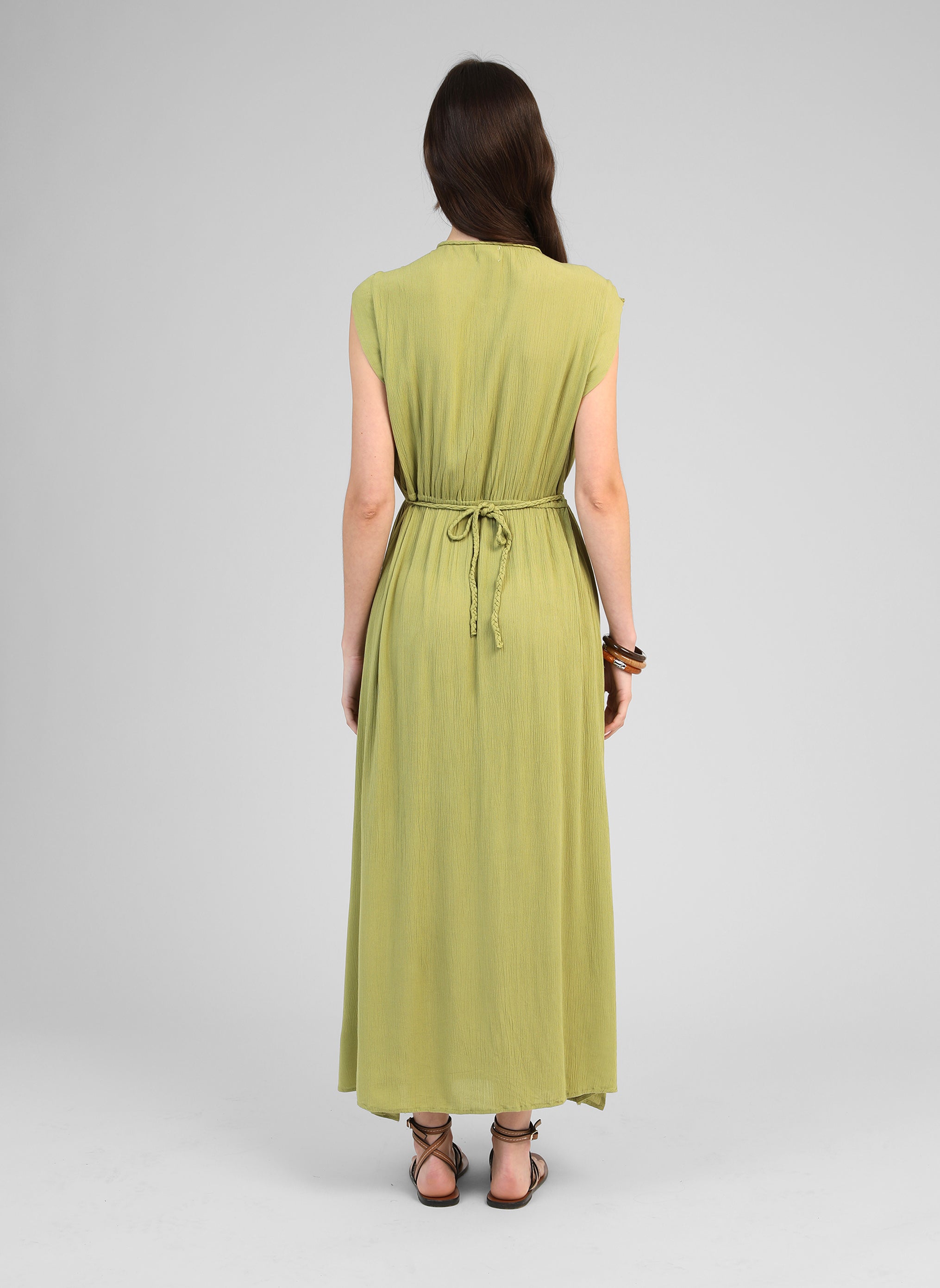 ROBE LONGUE OWESTINA tilleul