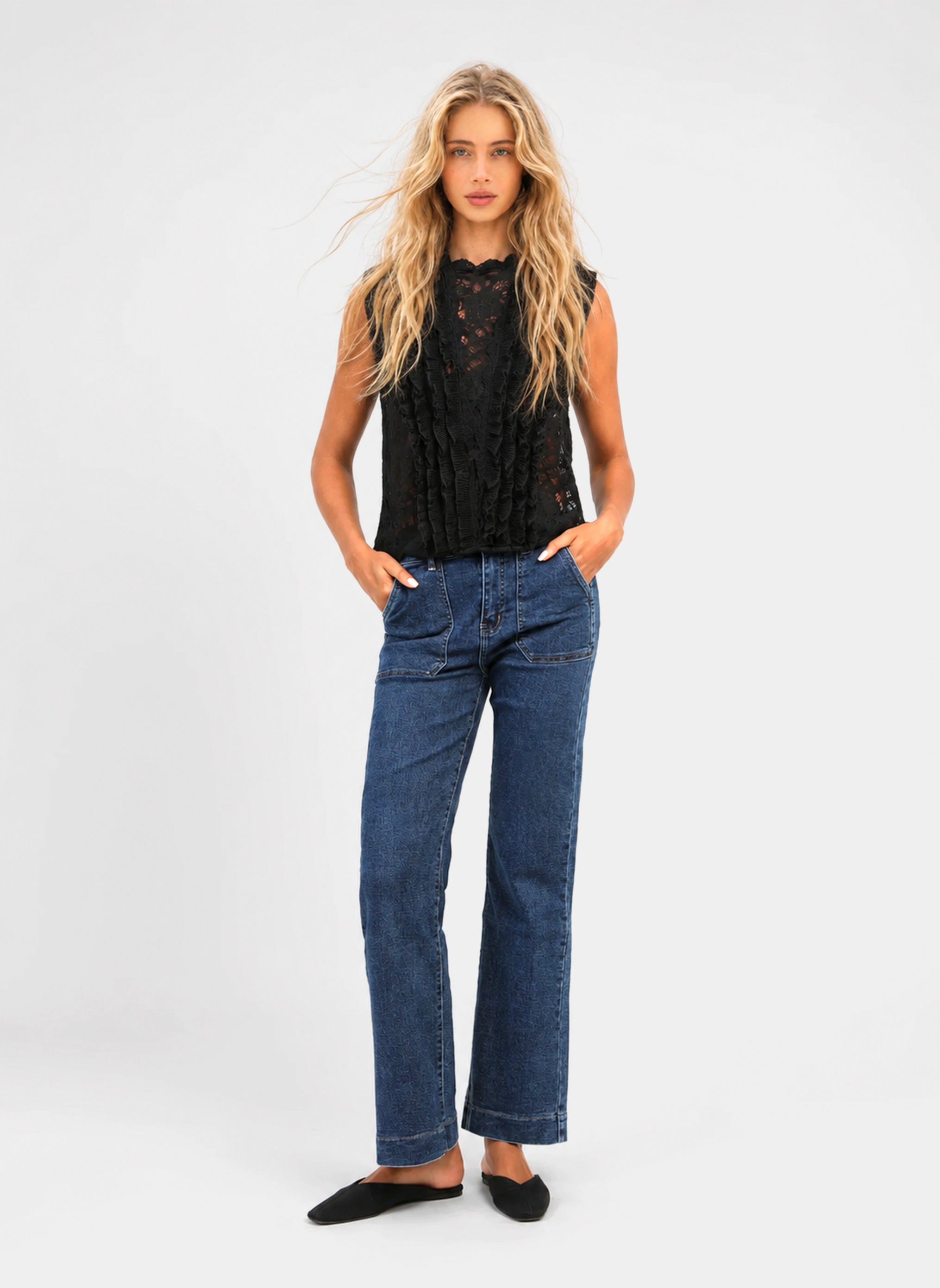PARMY STONE PANTS, stone blue
