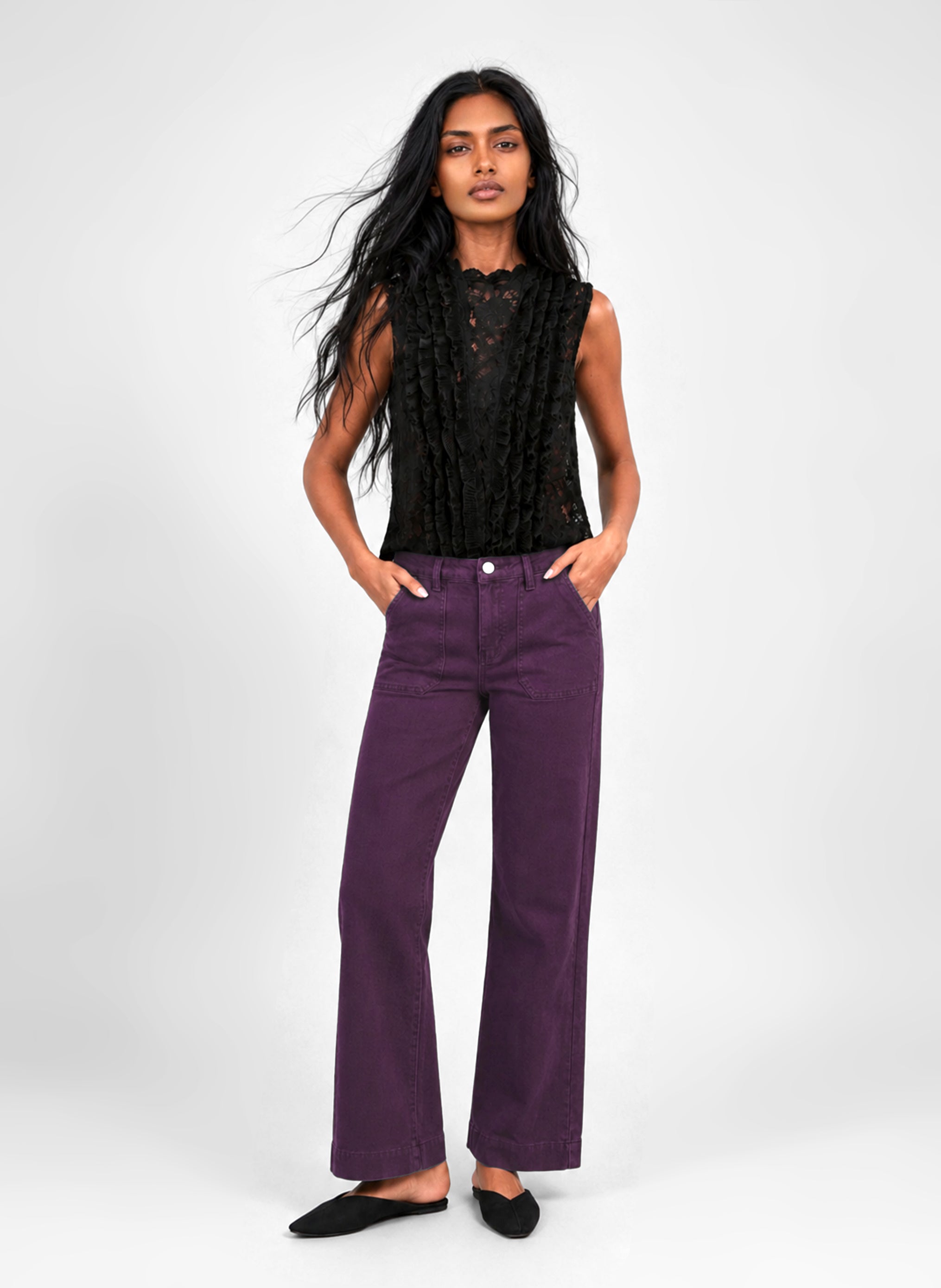 PANTALÓN PARMY color berenjena