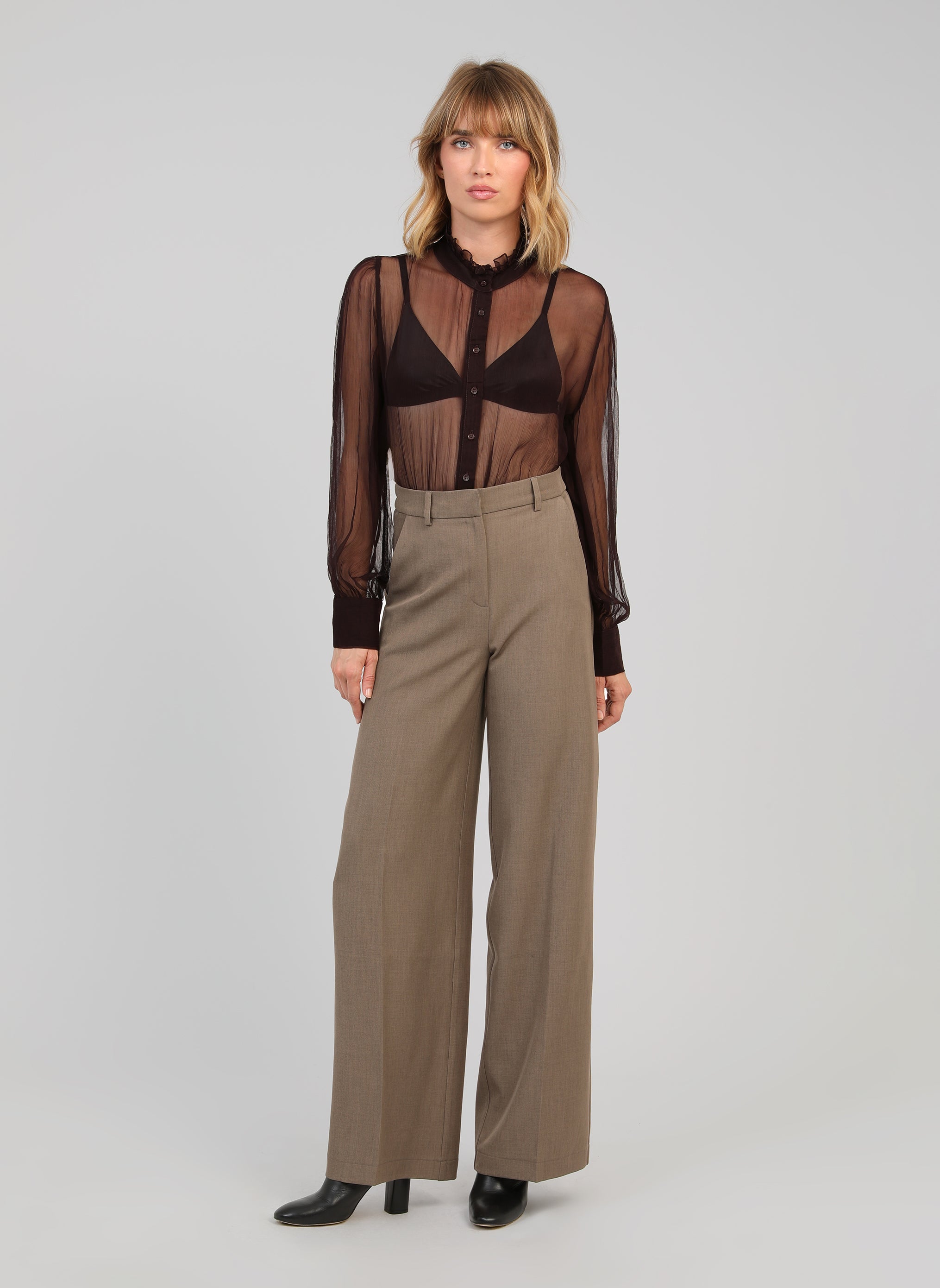 PANTALON PERLIVA taupe