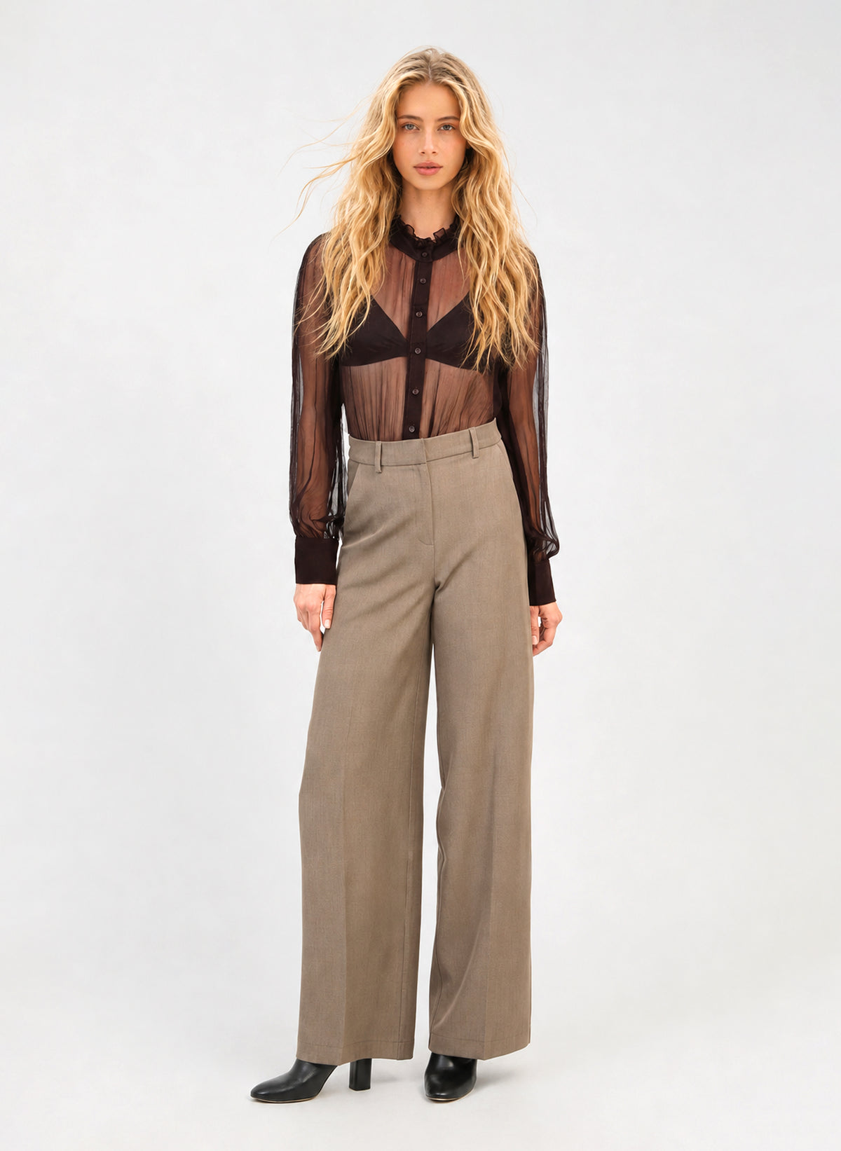 PANTALON PERLIVA taupe