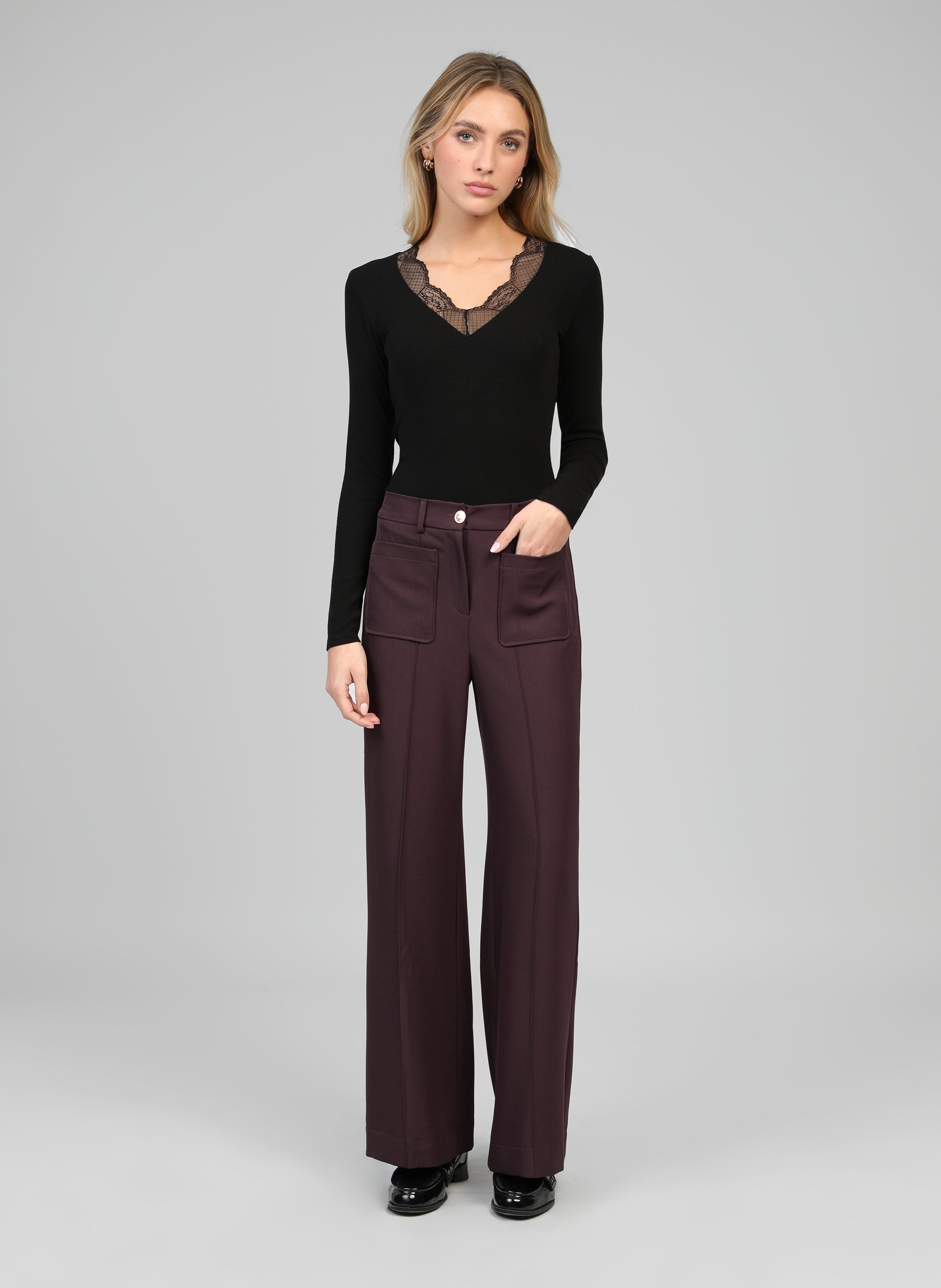 PANTALON PHILICIA wine