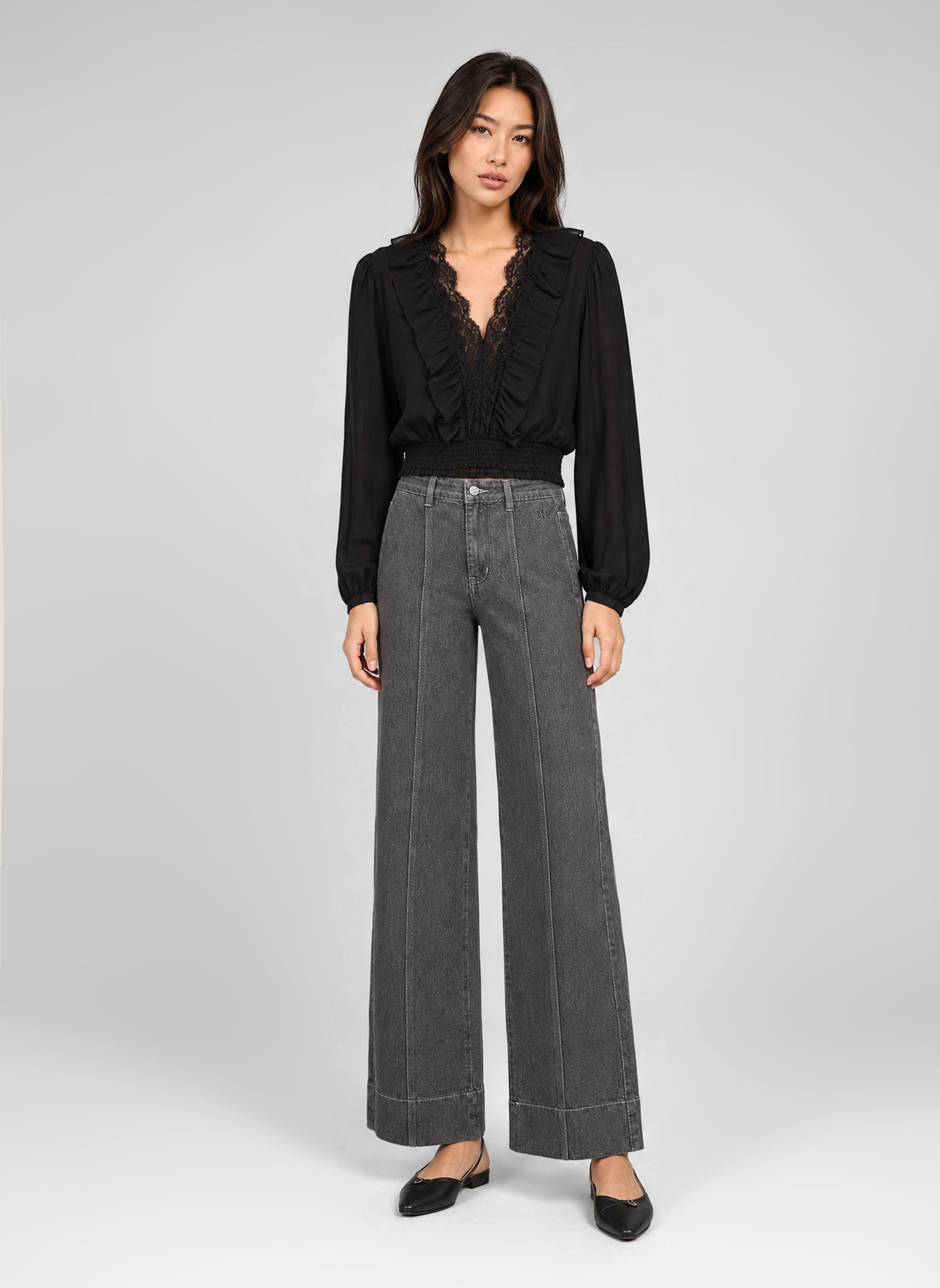 PANTALONES PIPLIS grises