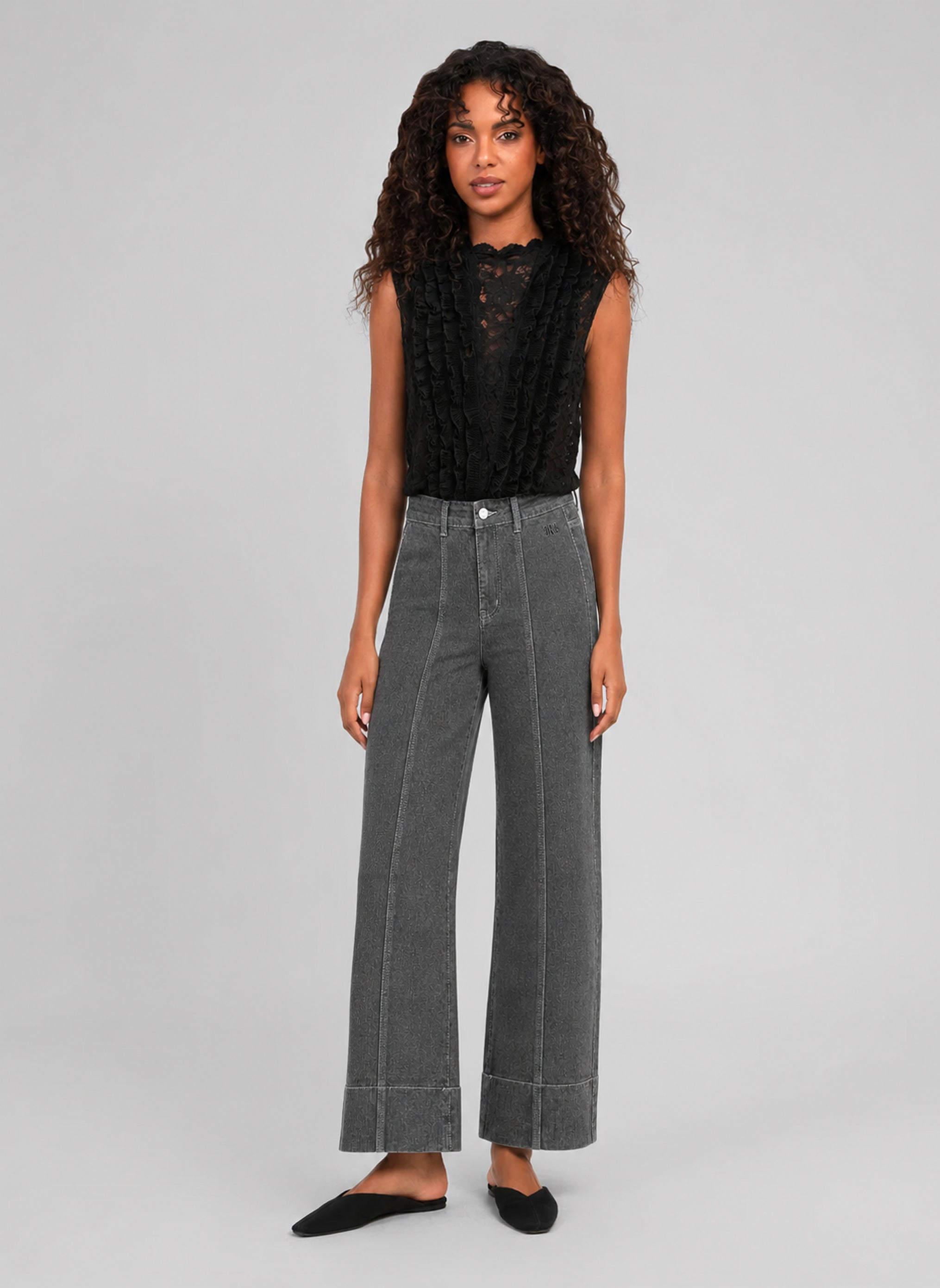 PANTALON PIPLIS gris