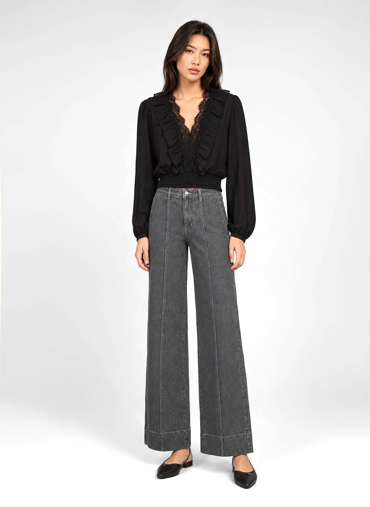 PANTALON PIPLIS gris