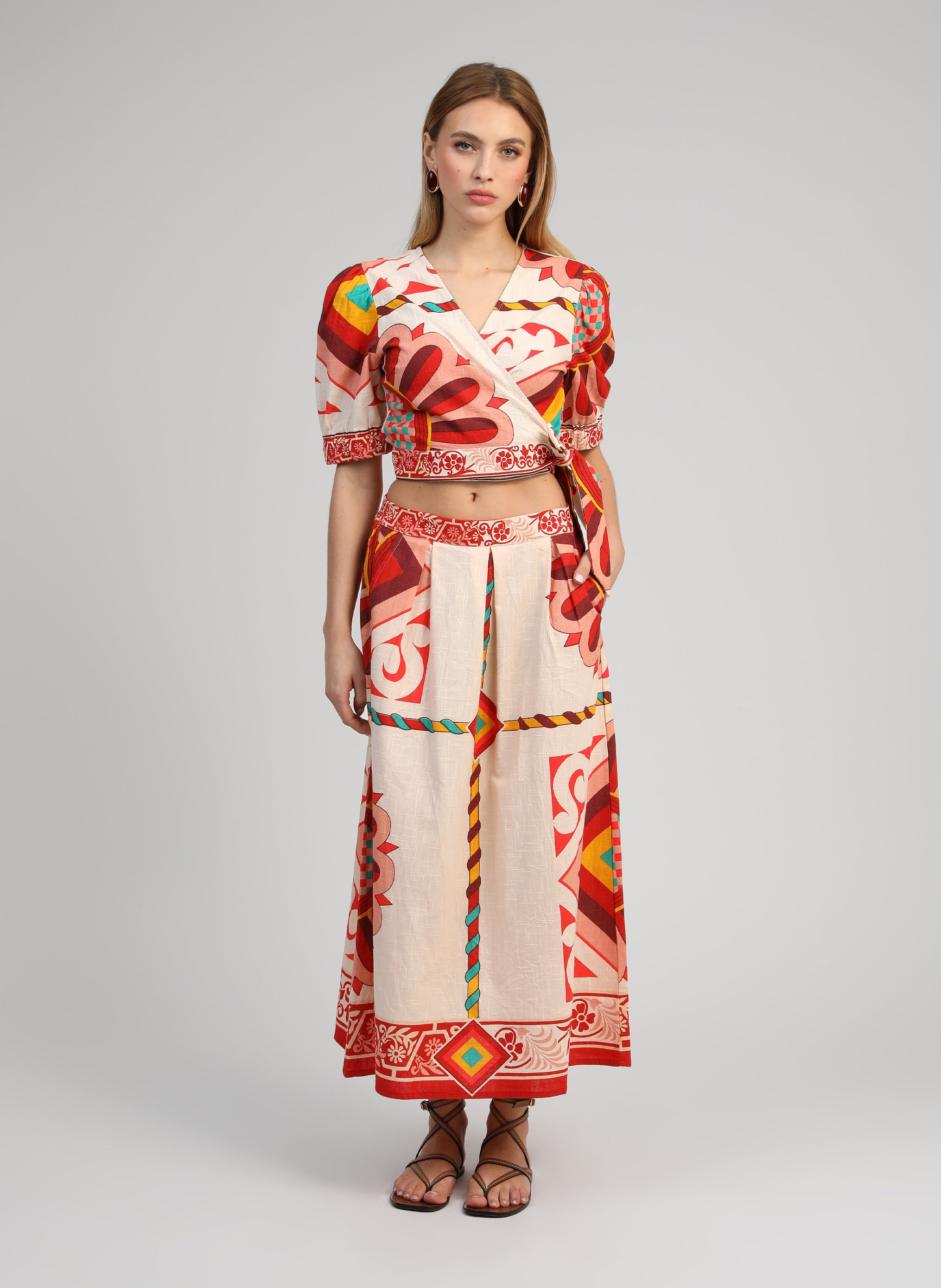 JUPE LONGUE RAMIRO olia ecru