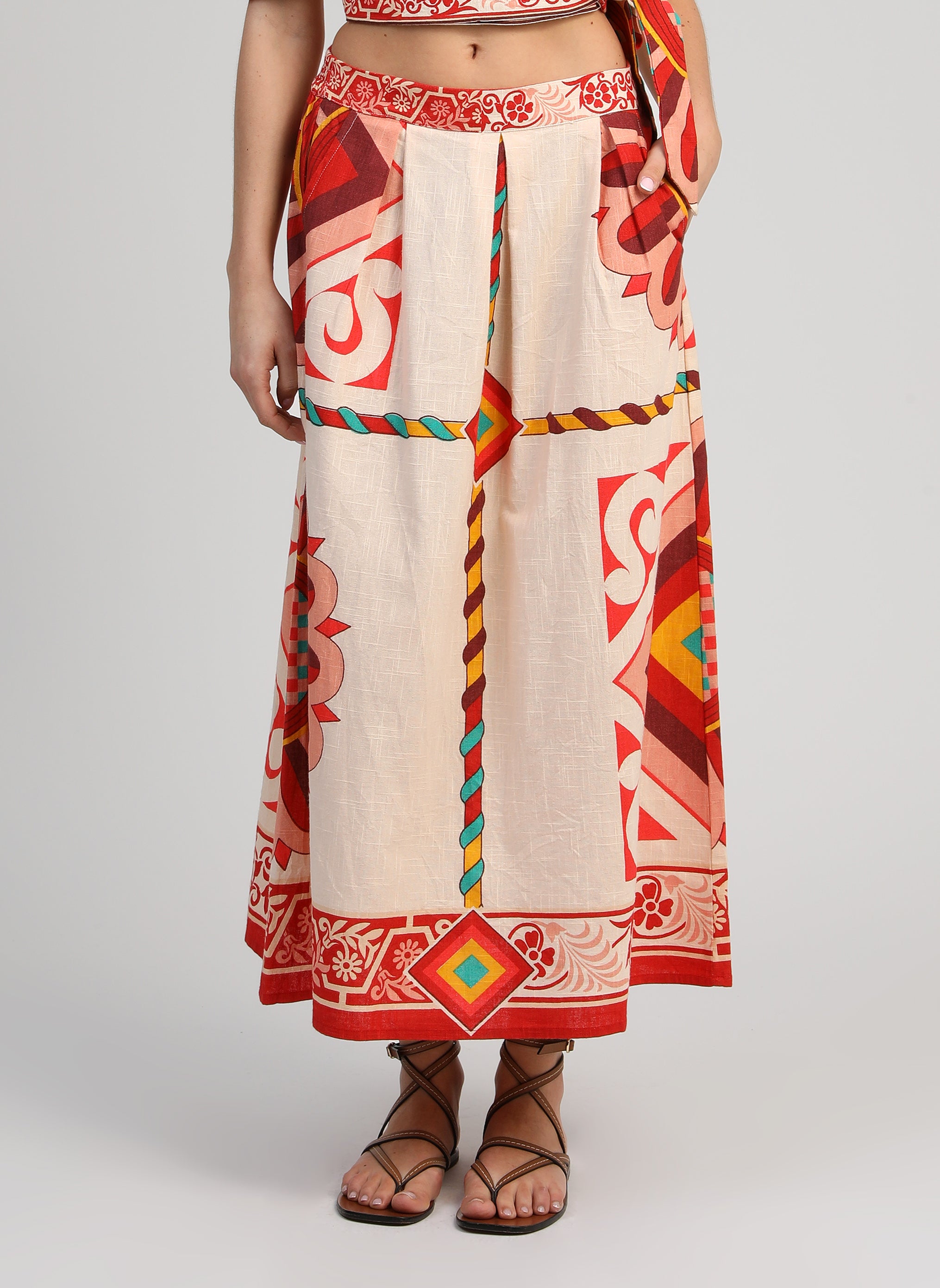 JUPE LONGUE RAMIRO olia ecru