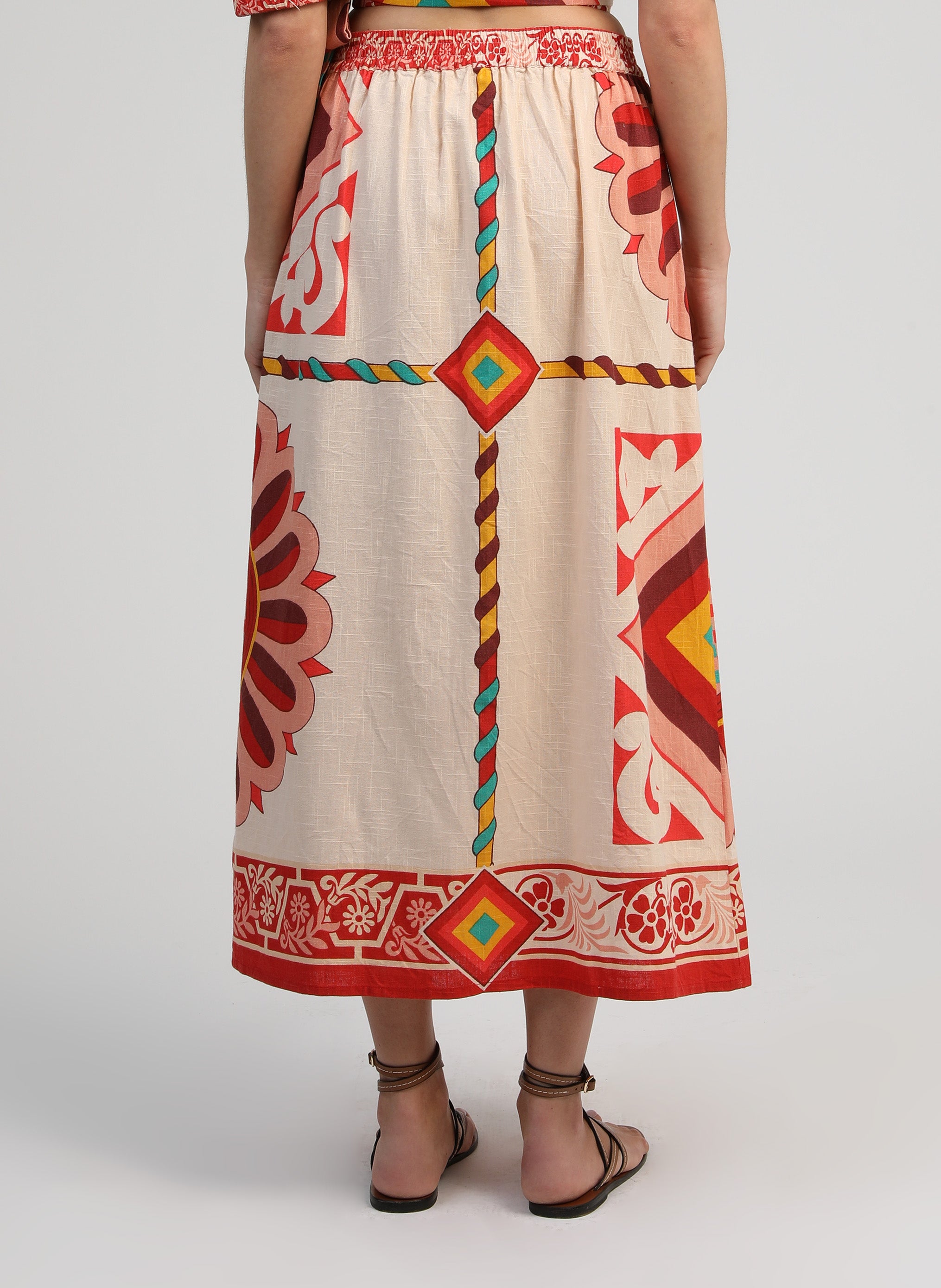 JUPE LONGUE RAMIRO olia ecru