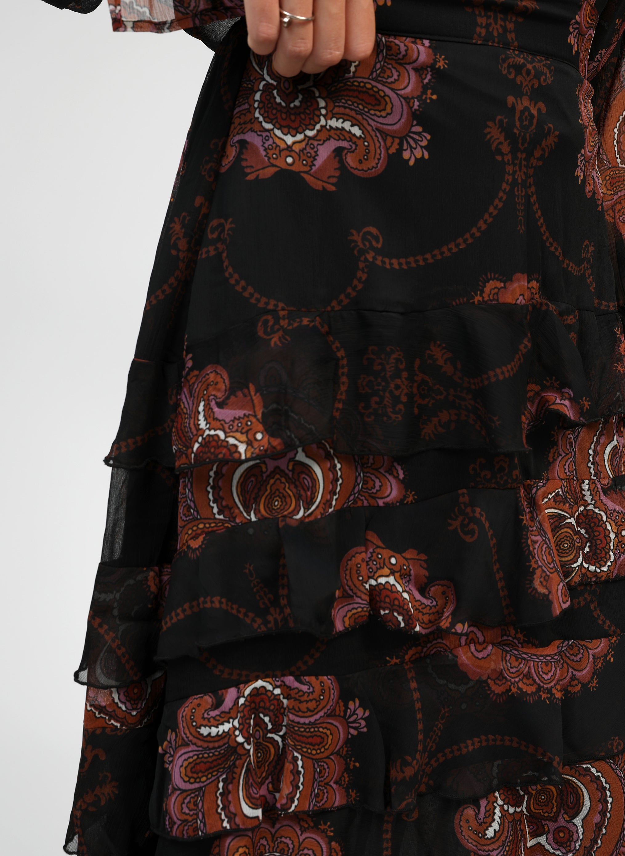 JUPE LONGUE RASHELY bohemia noir