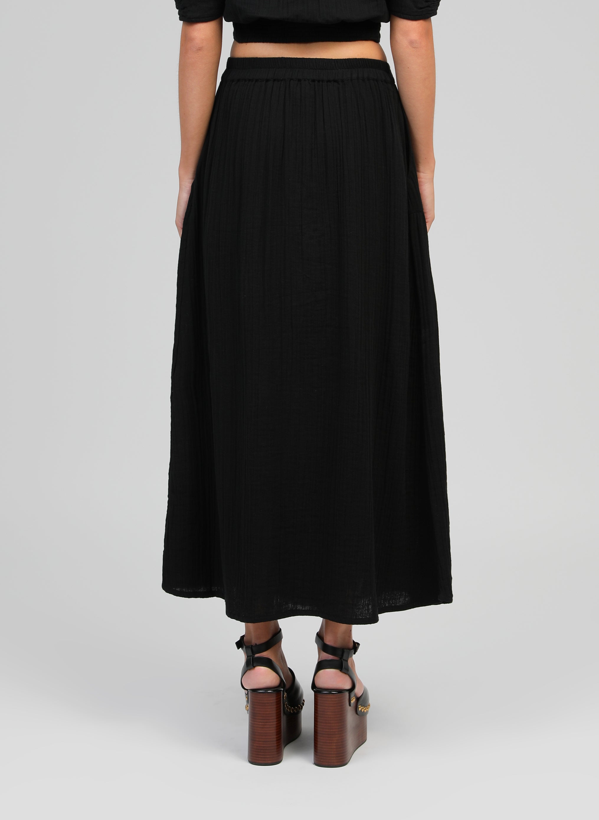 JUPE MIDI RITHA noir