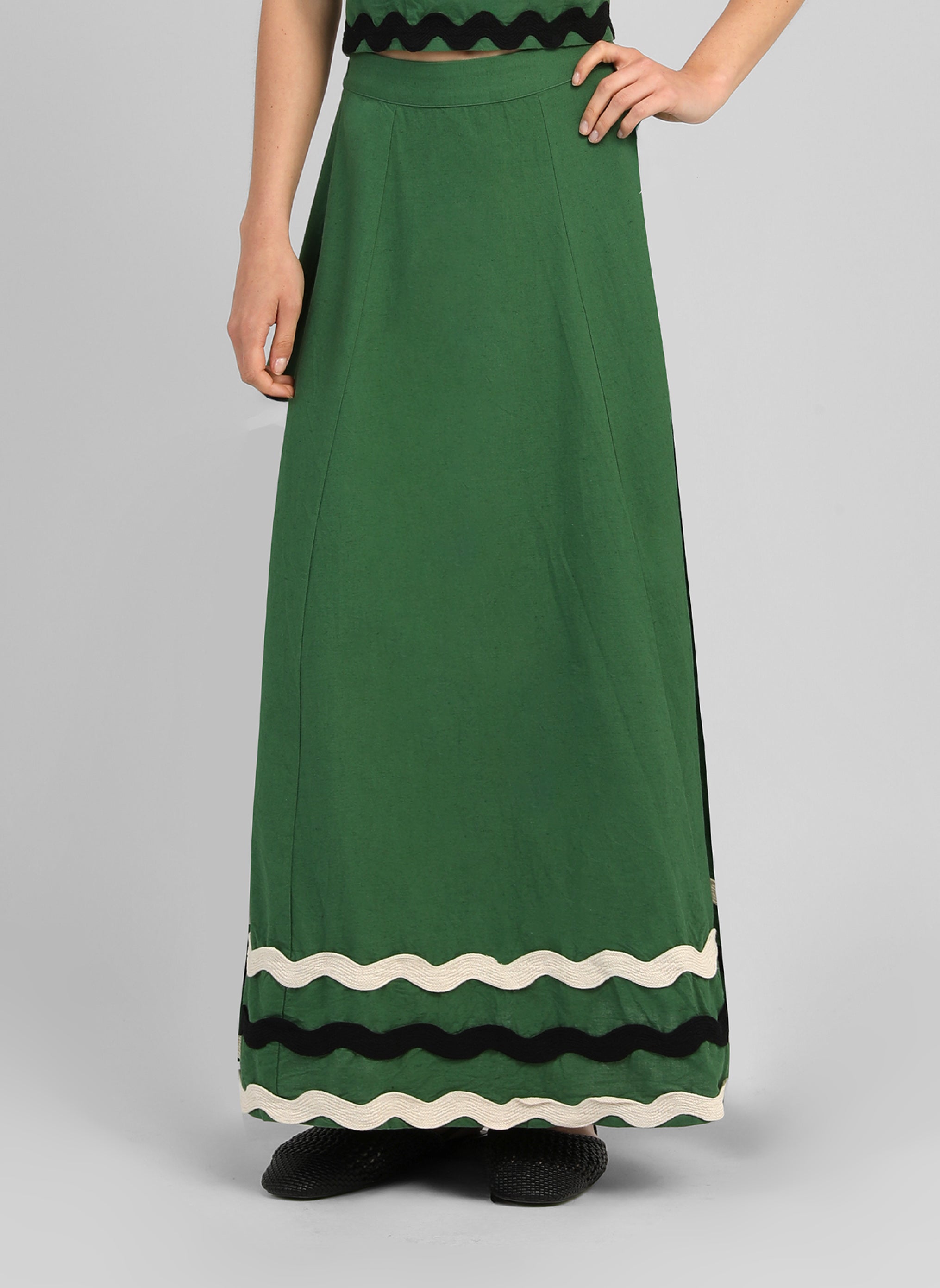 JUPE LONGUE ROLINE vert