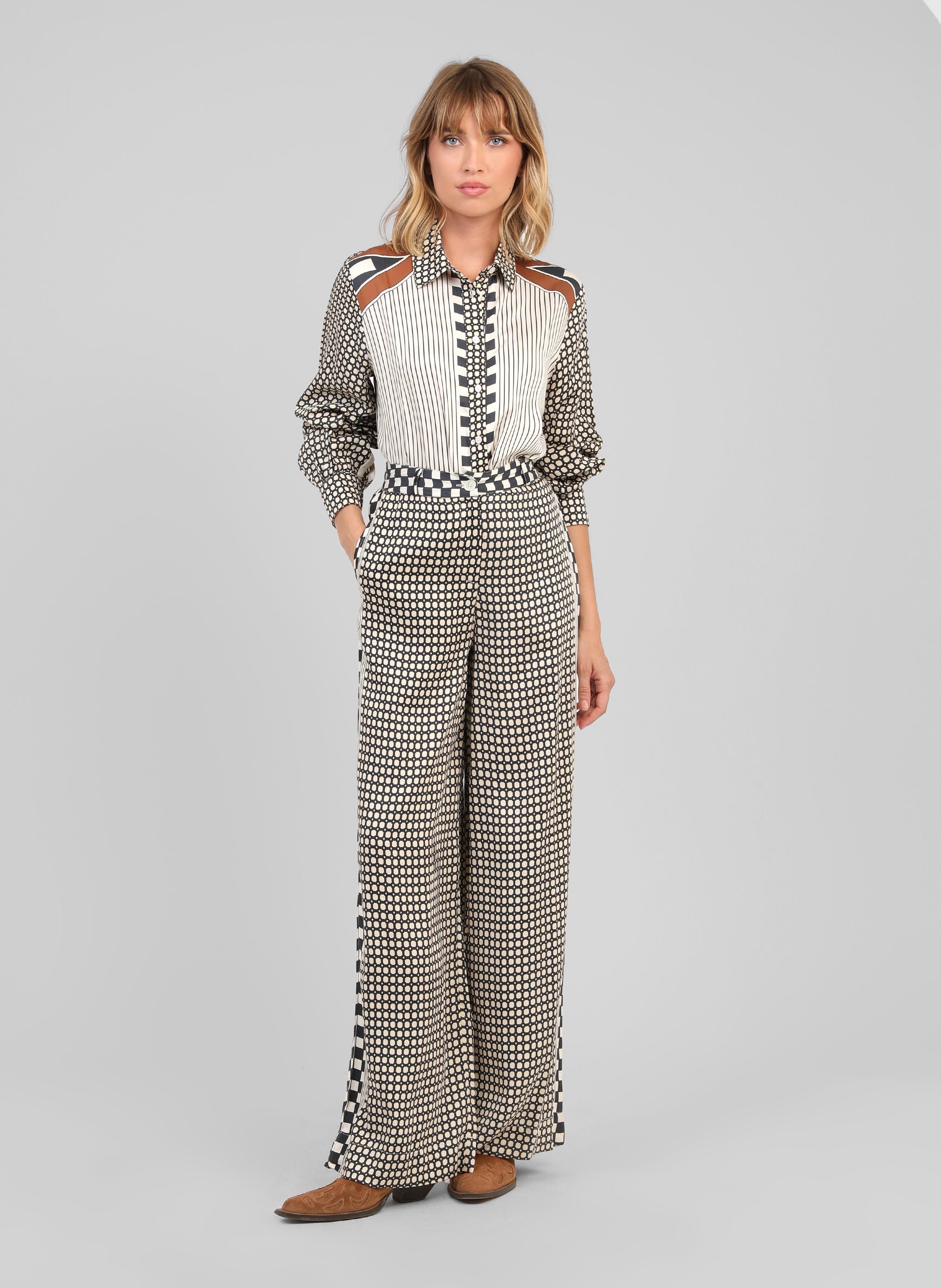 CHEMISE SHANONIE graphilo ecru