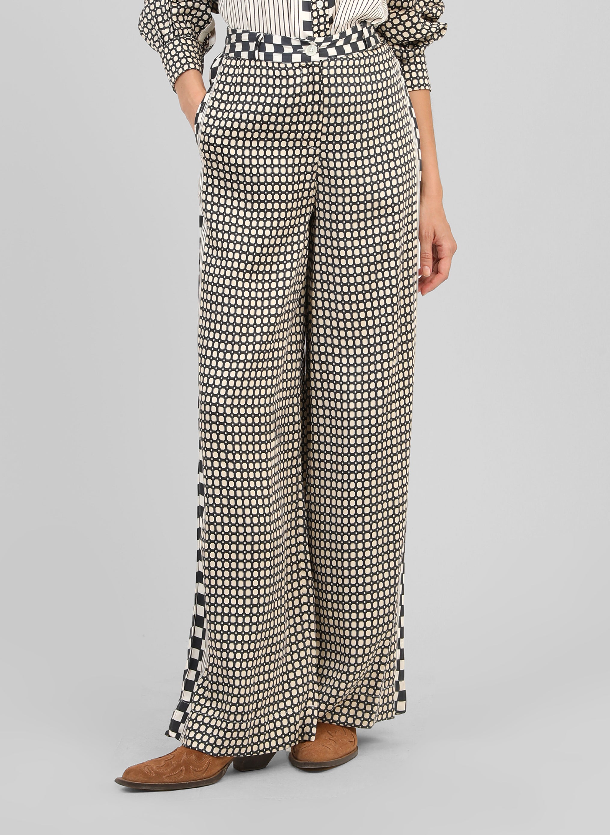 PANTALON ROMYLANE graphilo ecru
