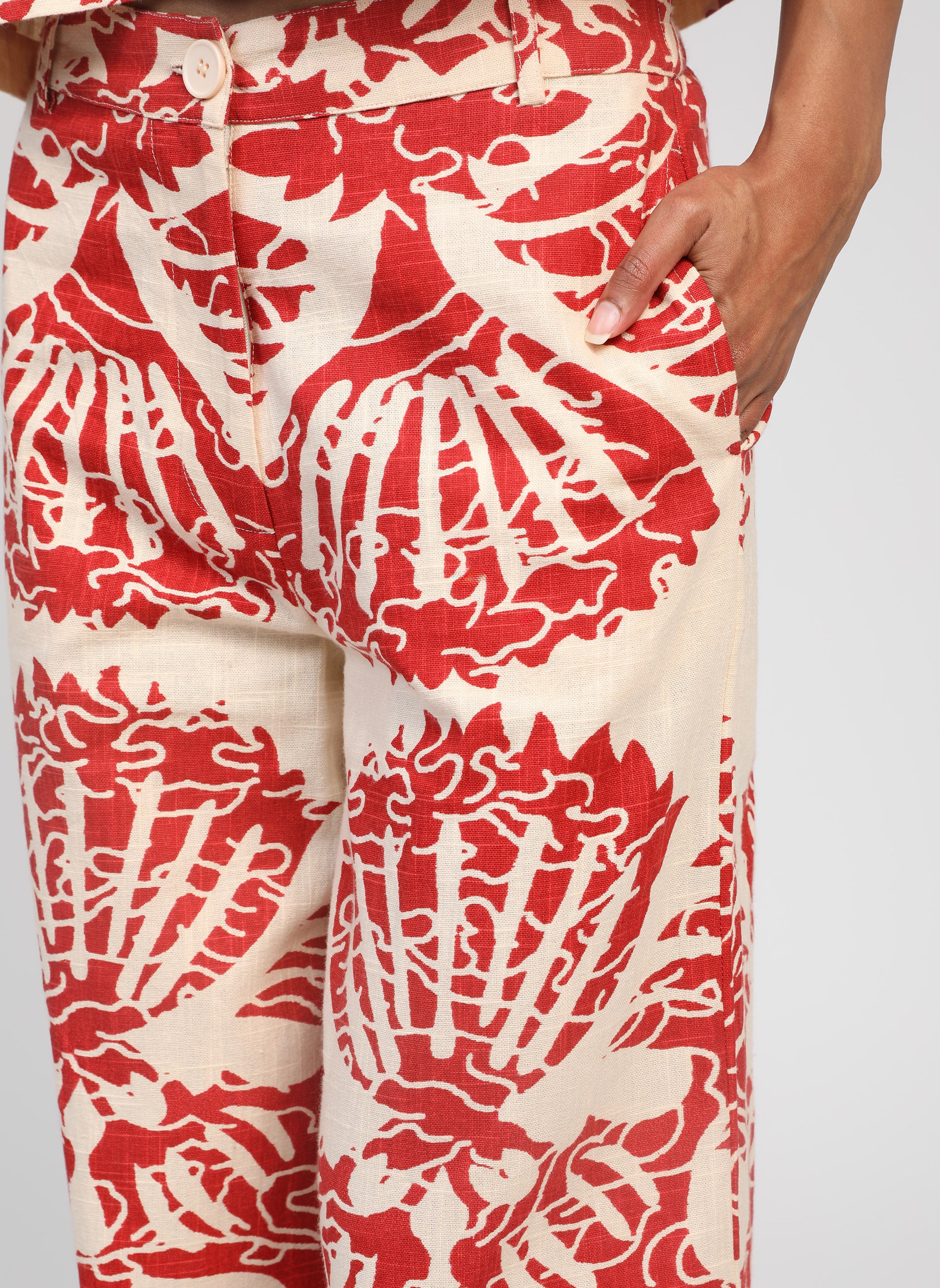 PANTALON ROSSINI adeline rouge