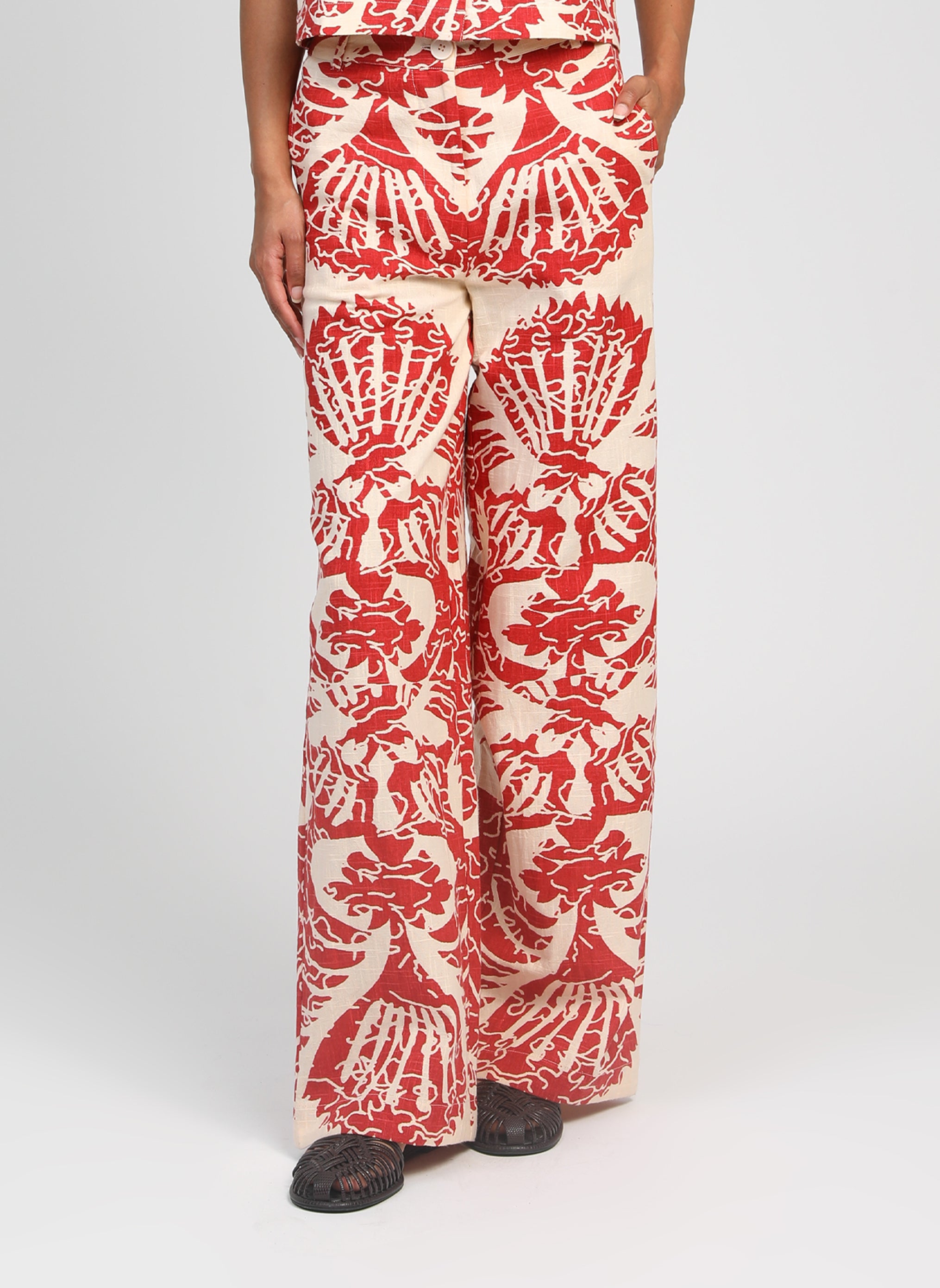 PANTALON ROSSINI adeline rouge