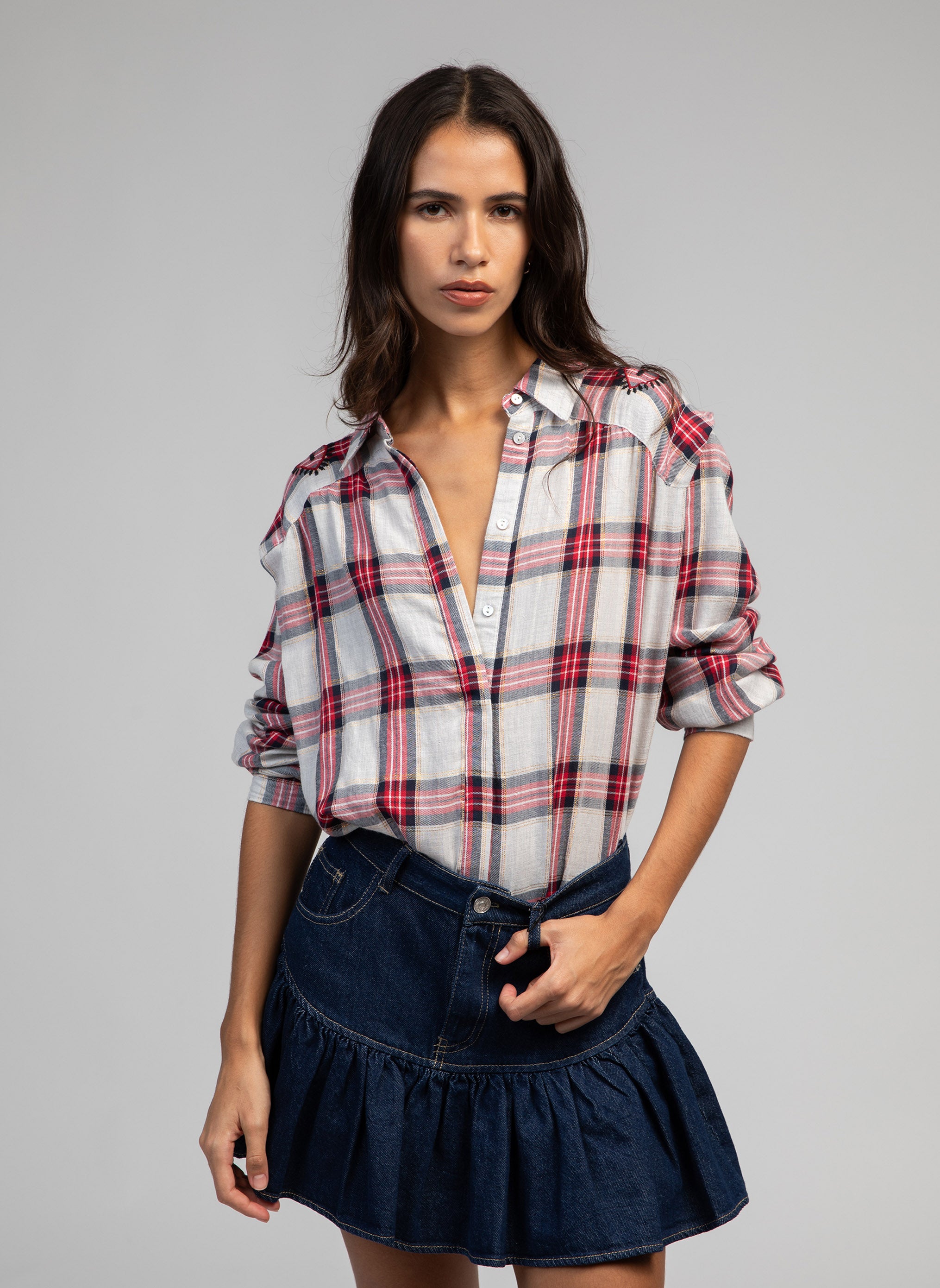 CHEMISE SALOMIA rouge
