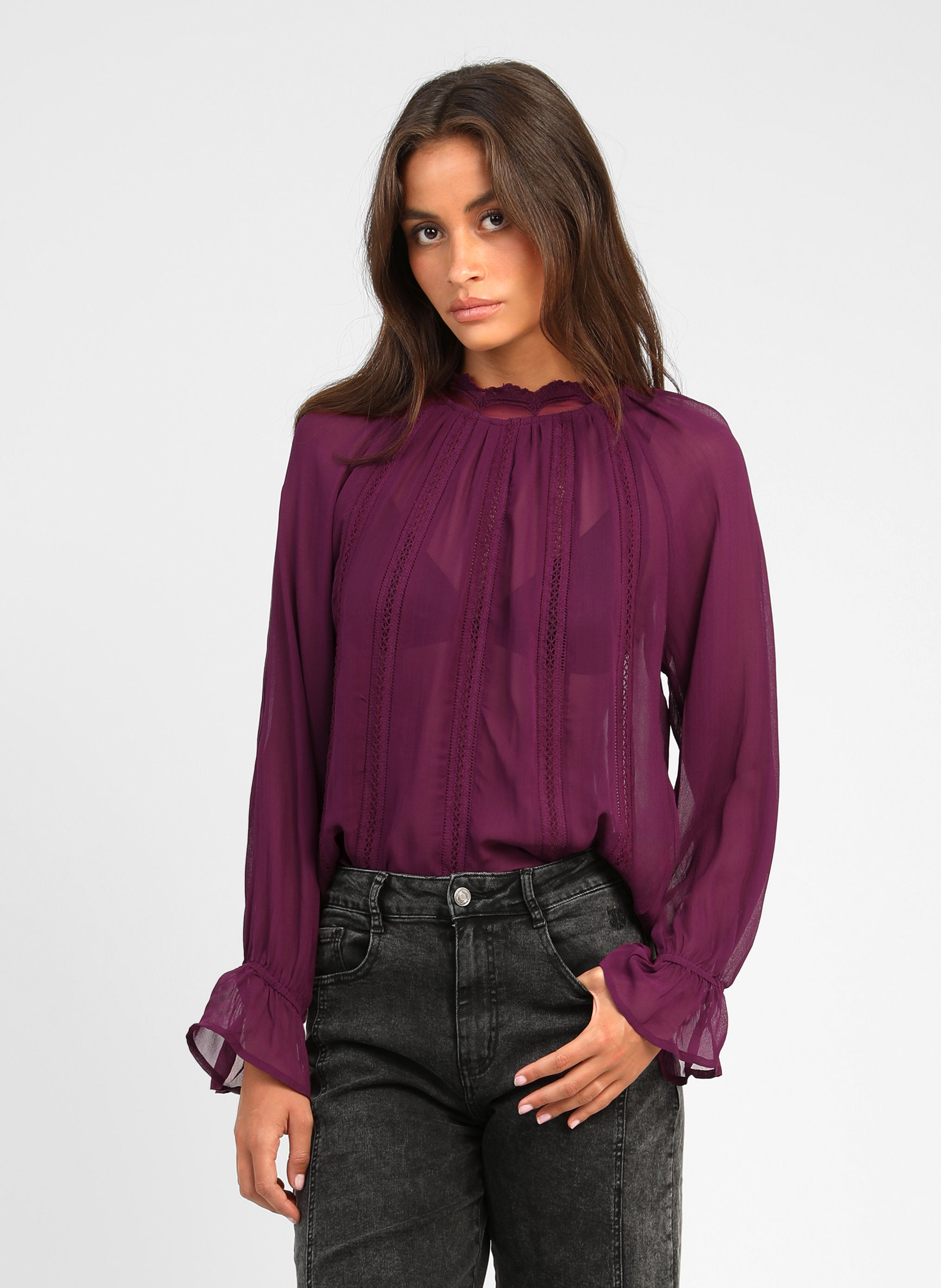 BLUSA SALOUNA color berenjena