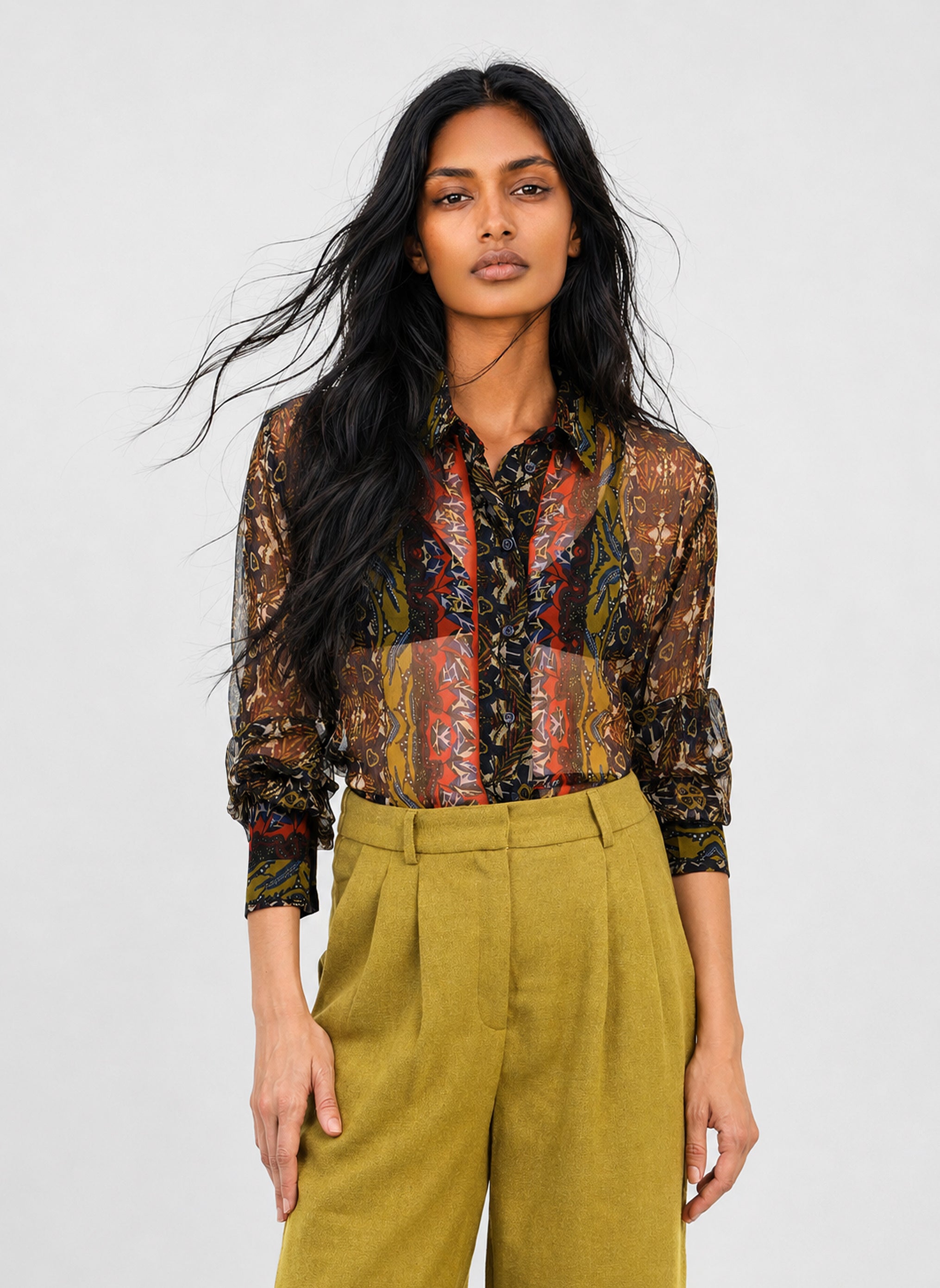 CHEMISE SARILA feria olive