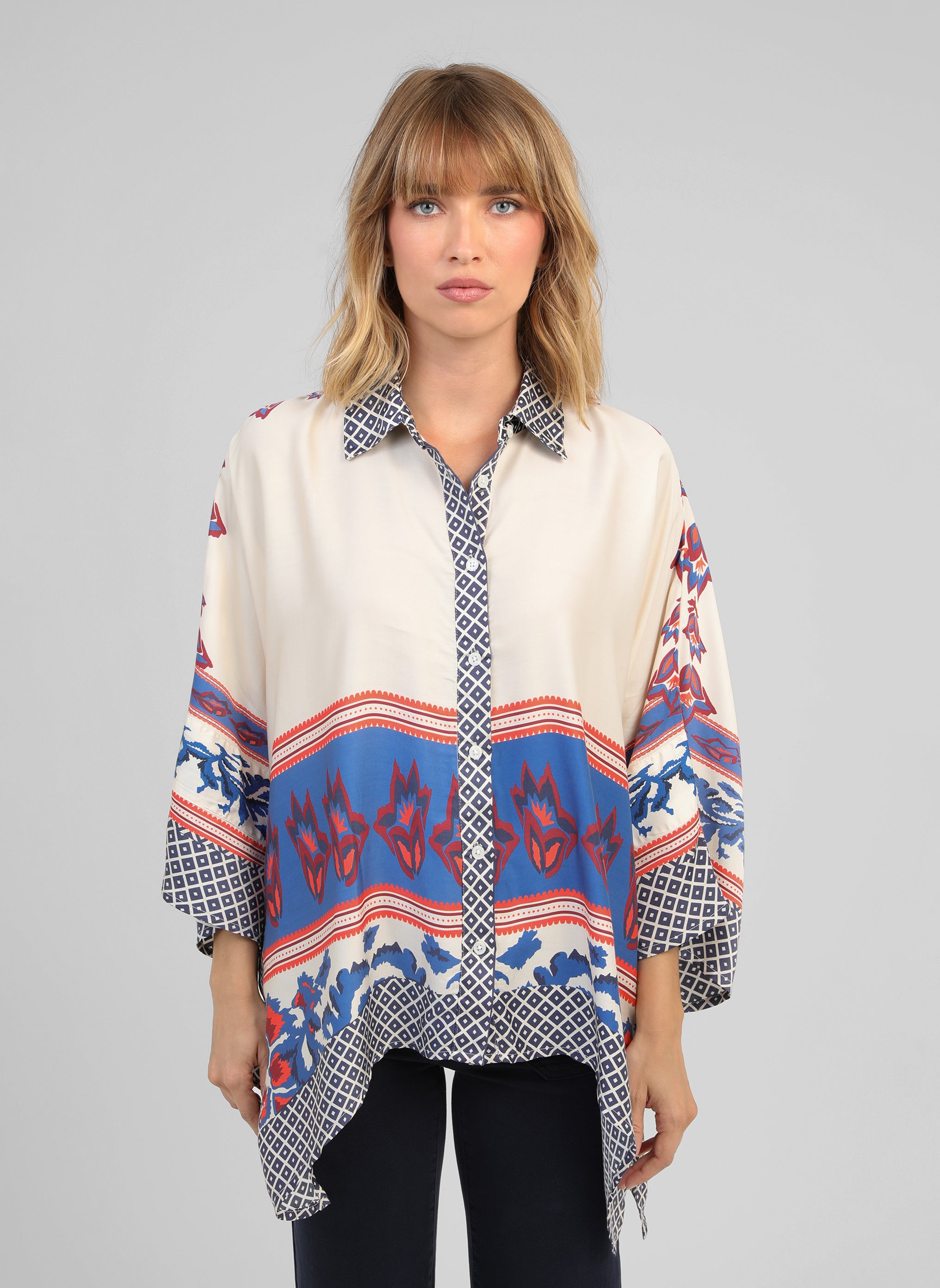 CAMISA SARLENA Galatea azul