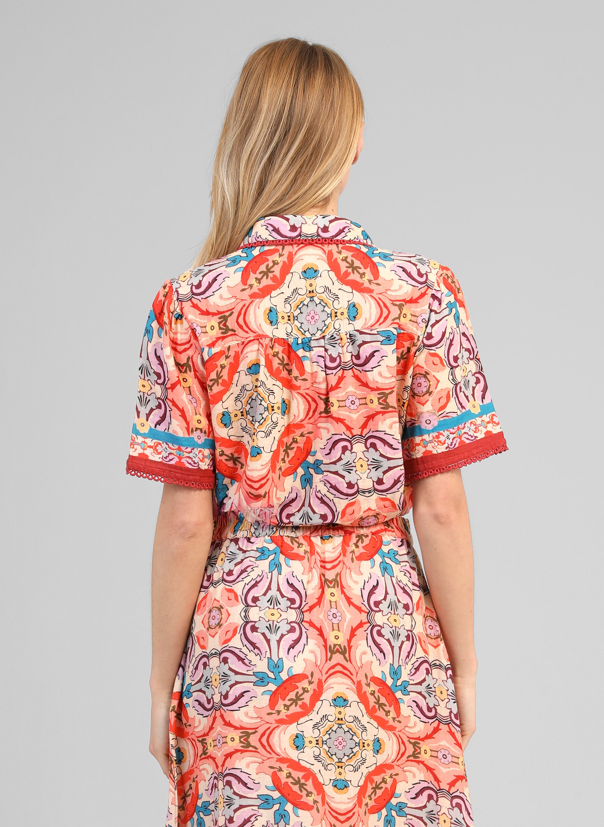 CHEMISE SATURNA folka corail