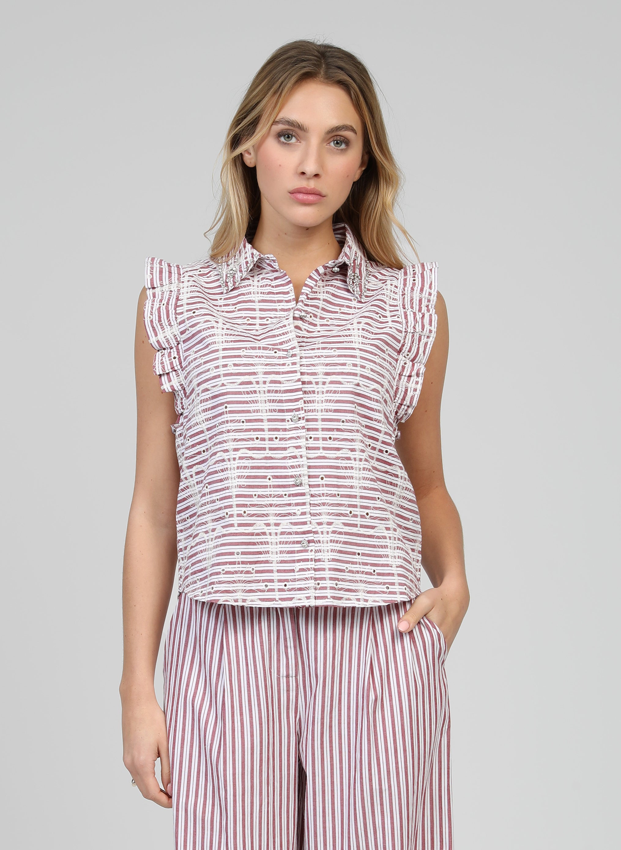 CHEMISE SENALY rouge