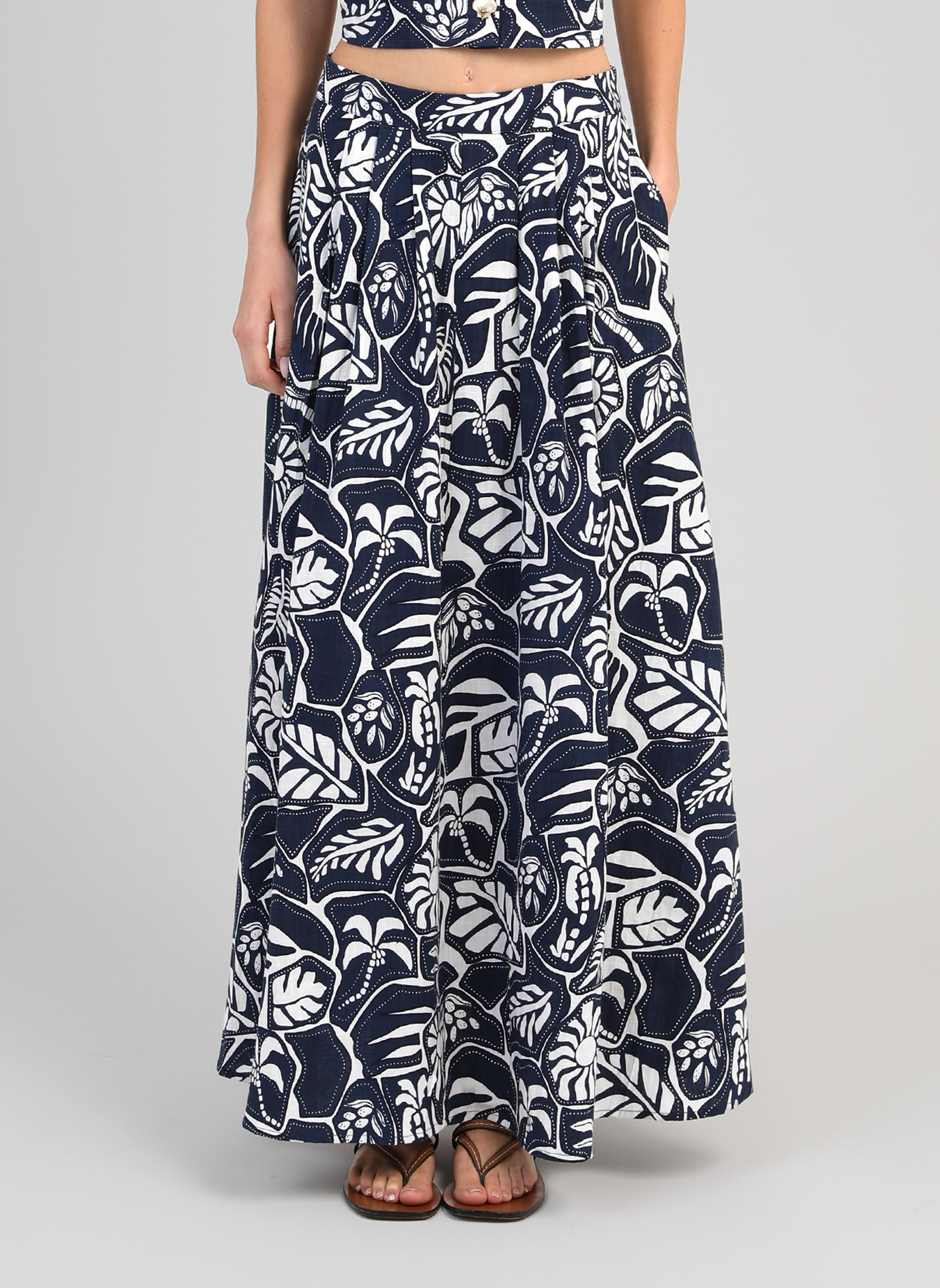 JUPE LONGUE RYSHEA palouka bleu