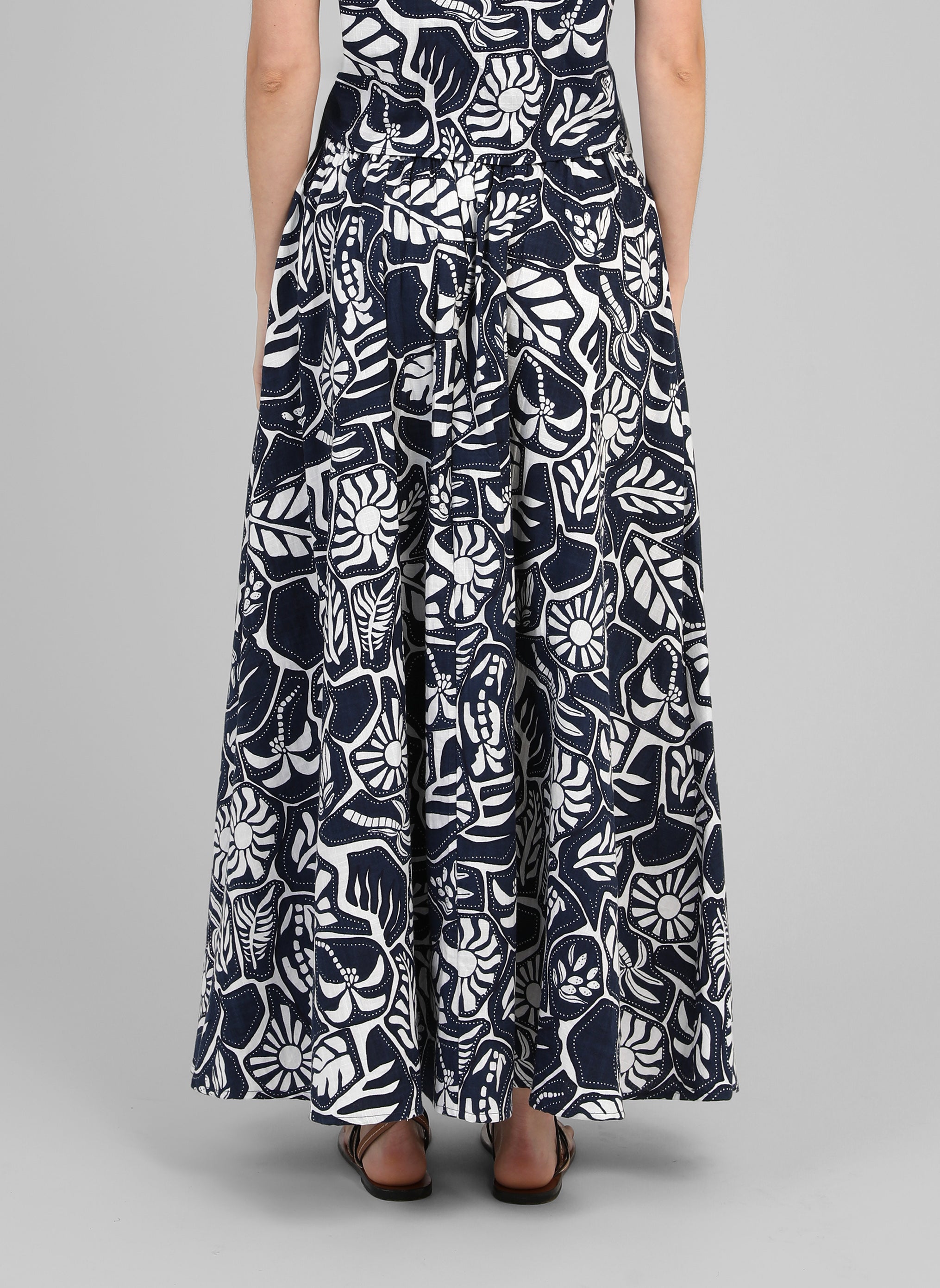 JUPE LONGUE RYSHEA palouka bleu