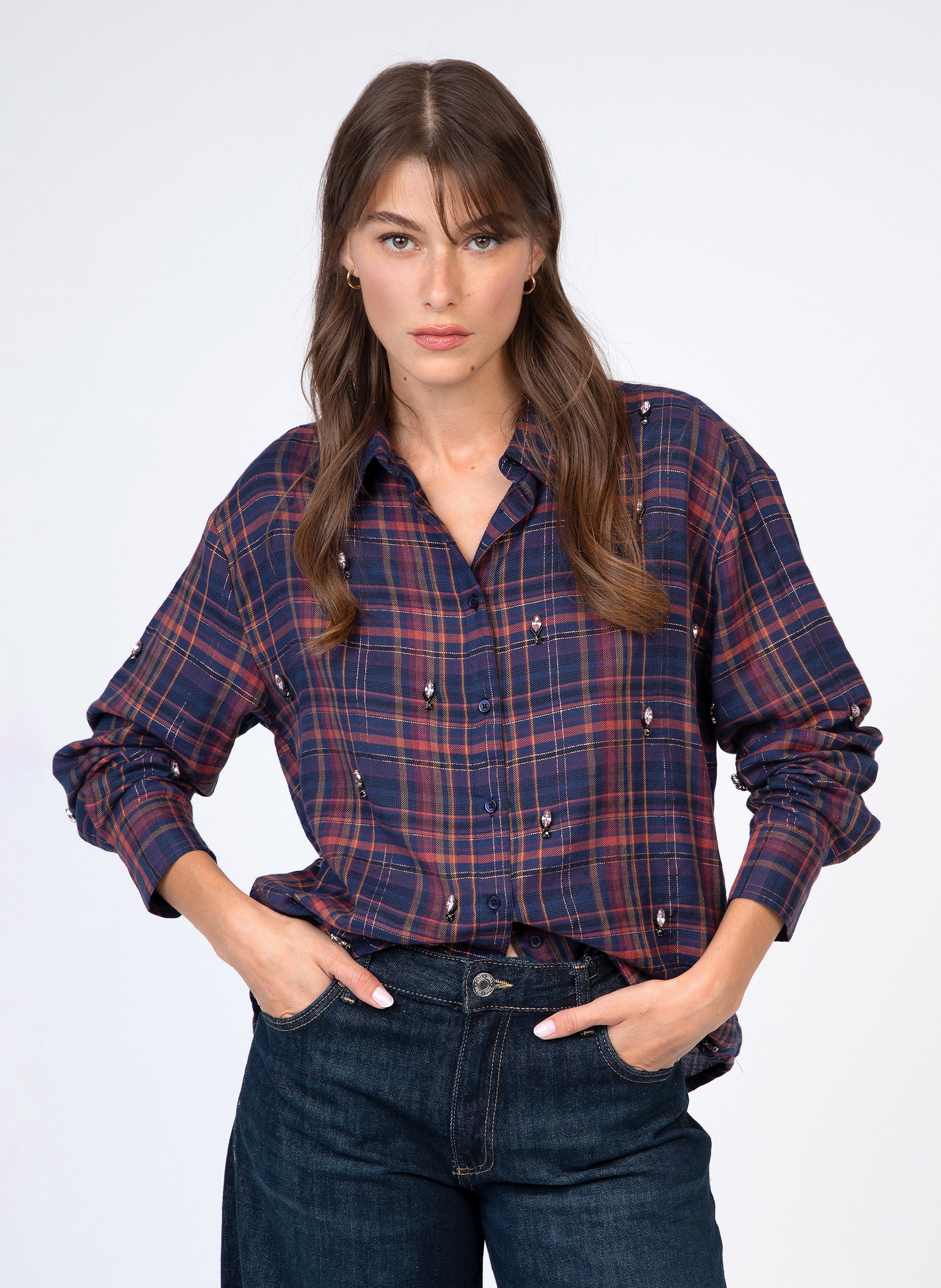 CHEMISE SHALI marine