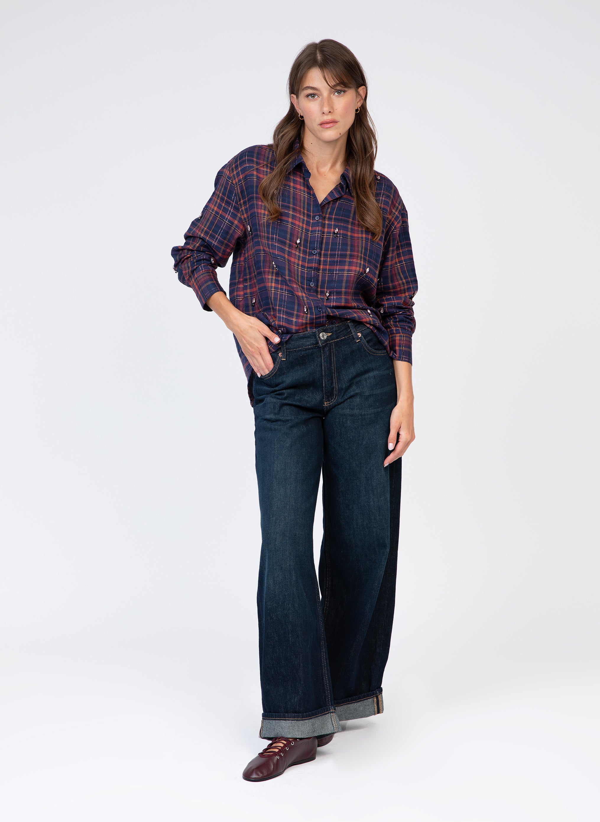 CHEMISE SHALI marine