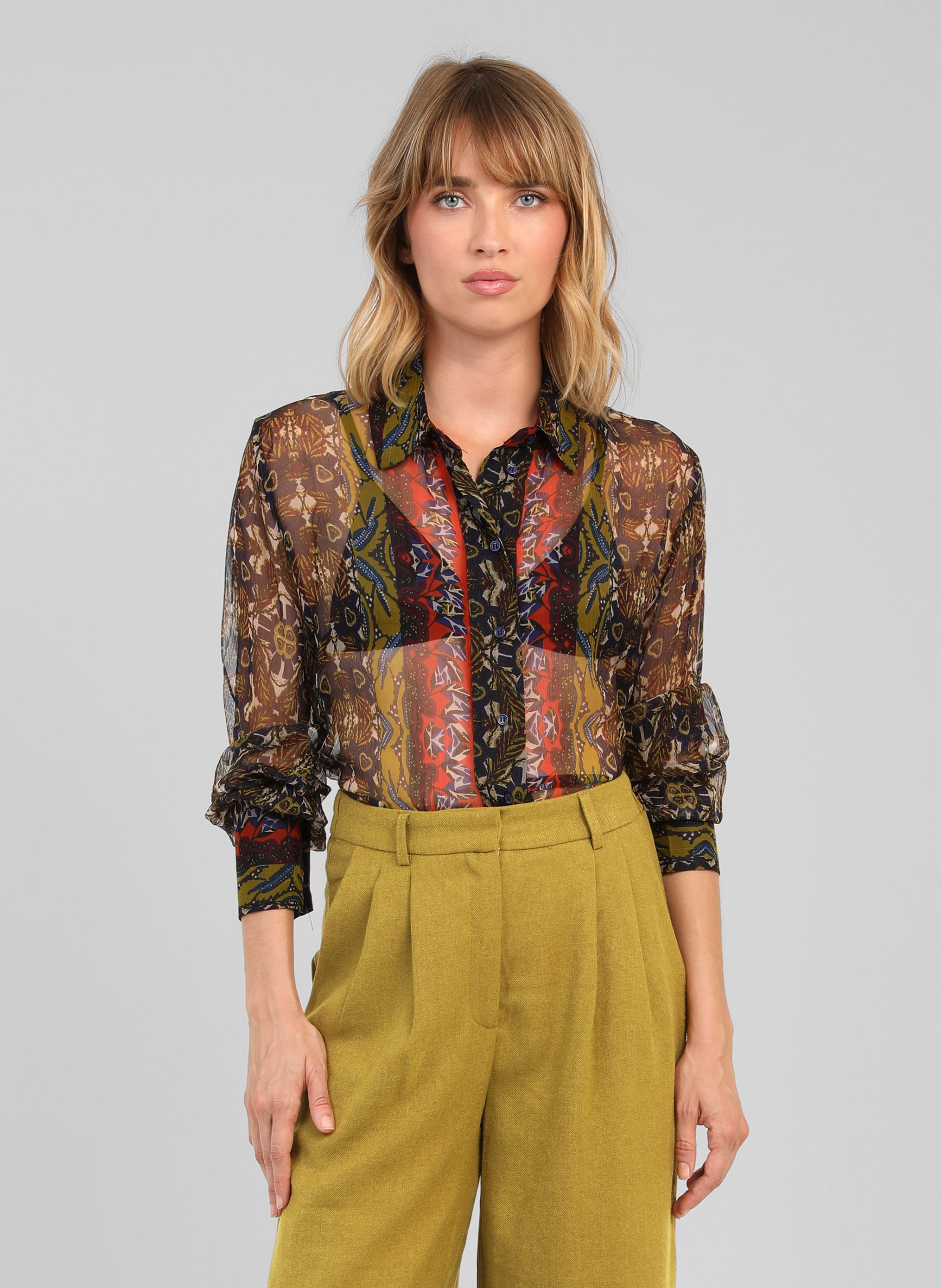 CHEMISE SARILA feria olive