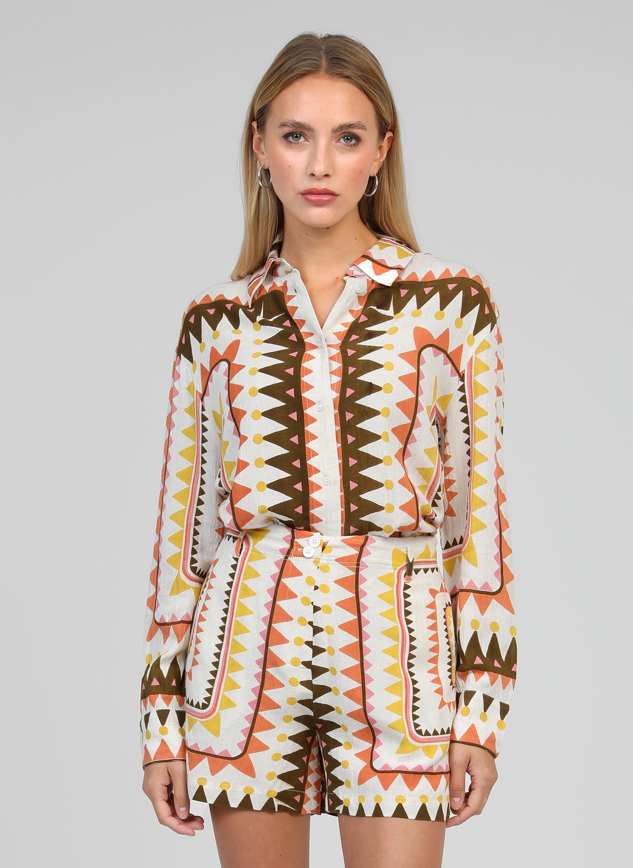 CHEMISE SIVILANE picoty olive