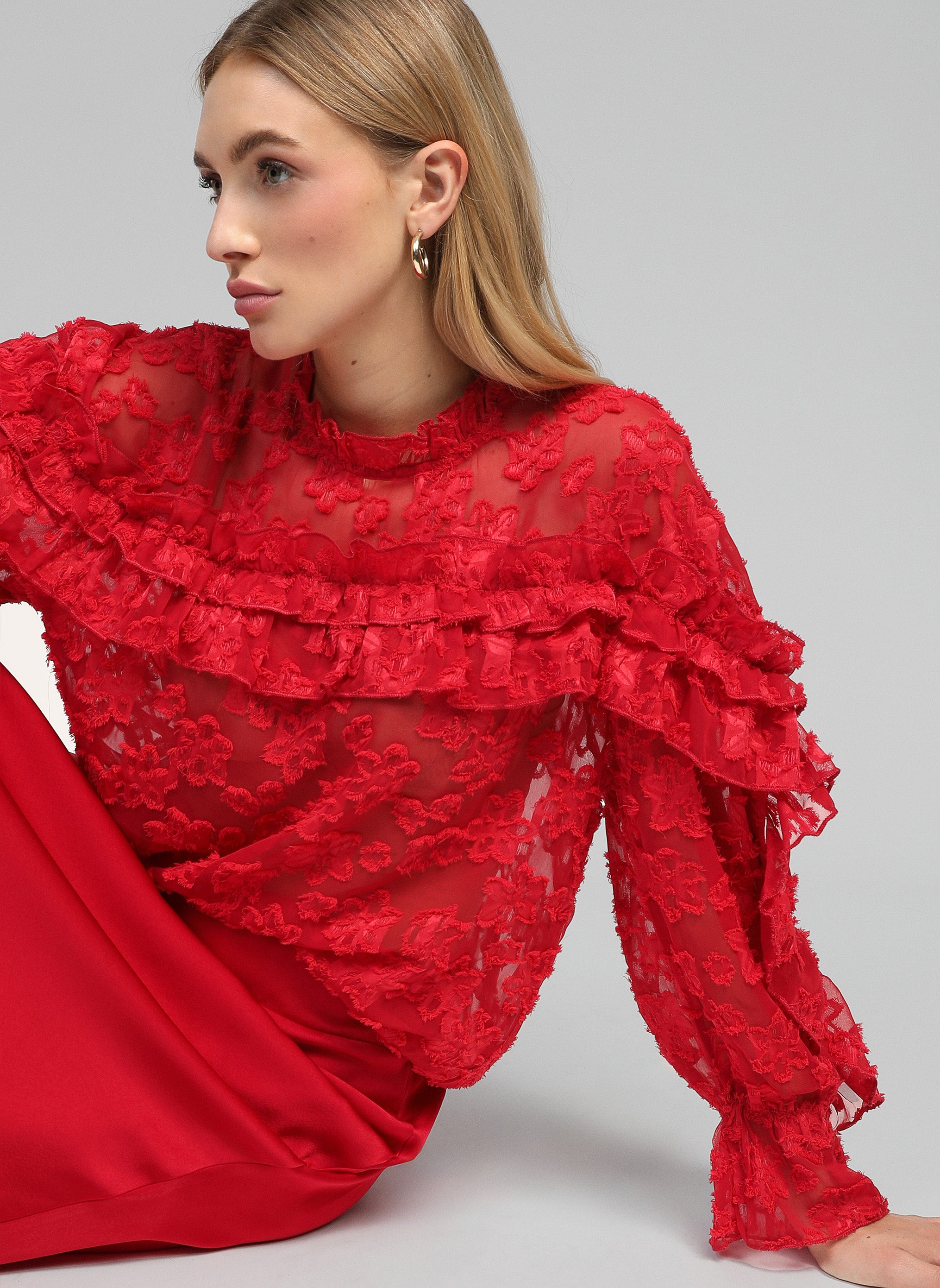 BLOUSE SOELY rouge