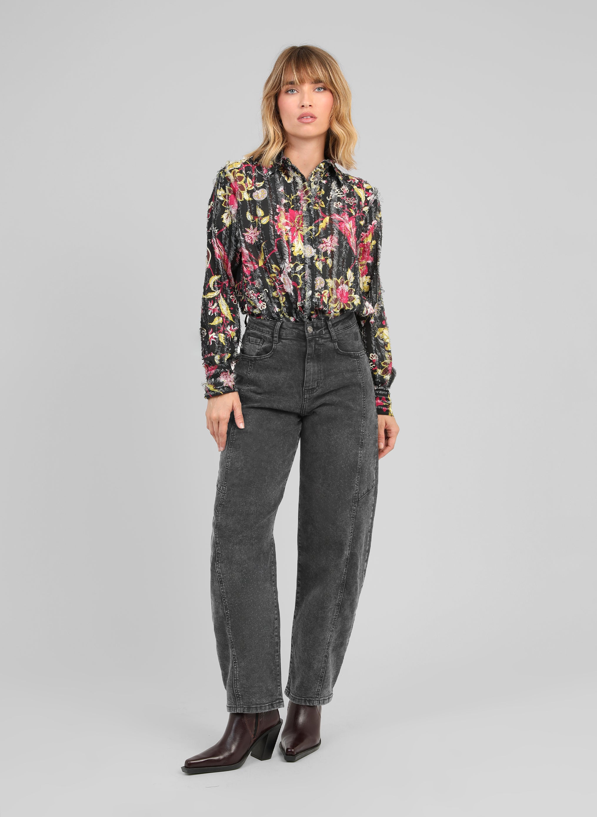 CHEMISE SOPHIKA jasione noir