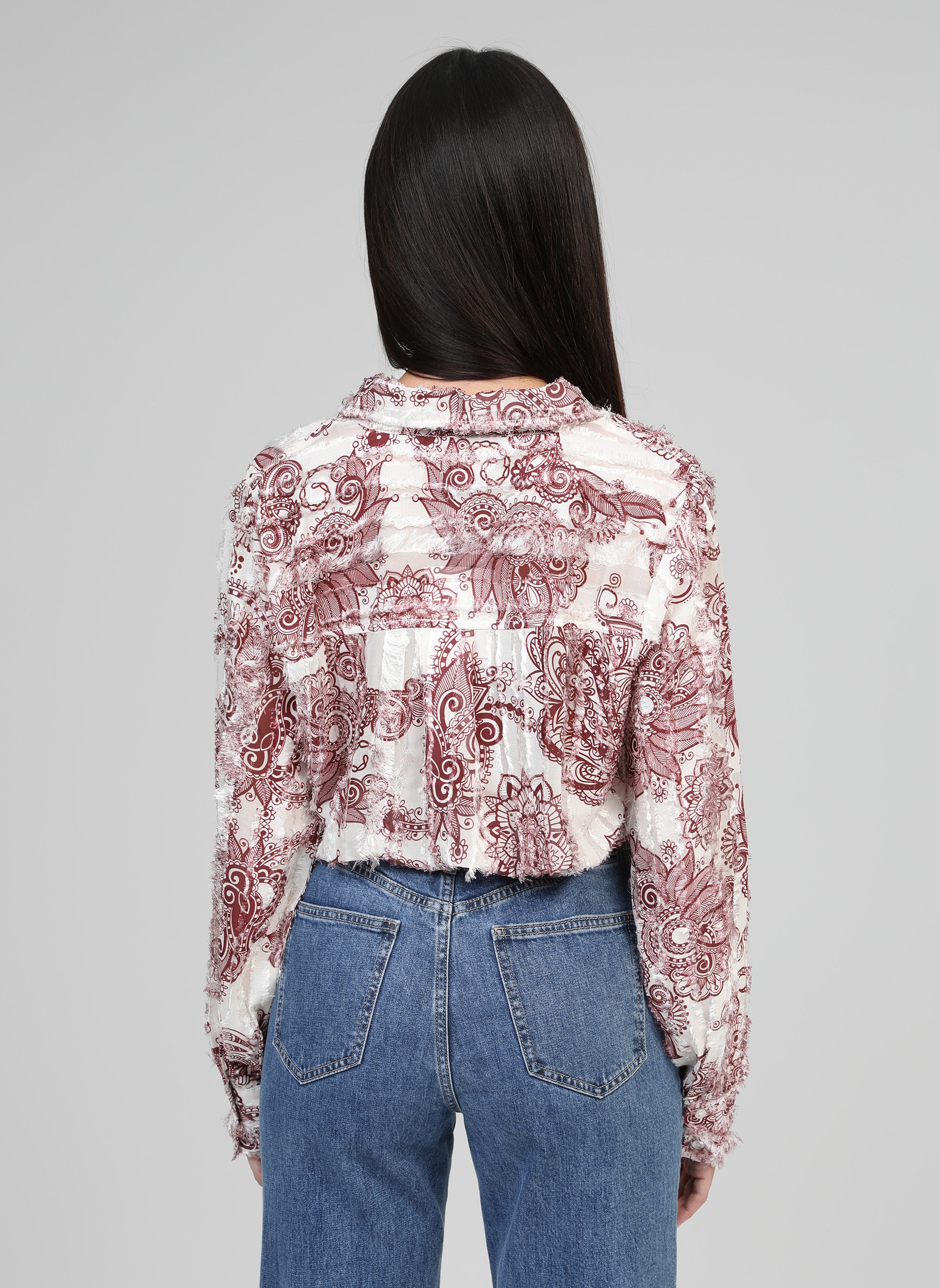 CHEMISE SOPHINA jakala bordeaux