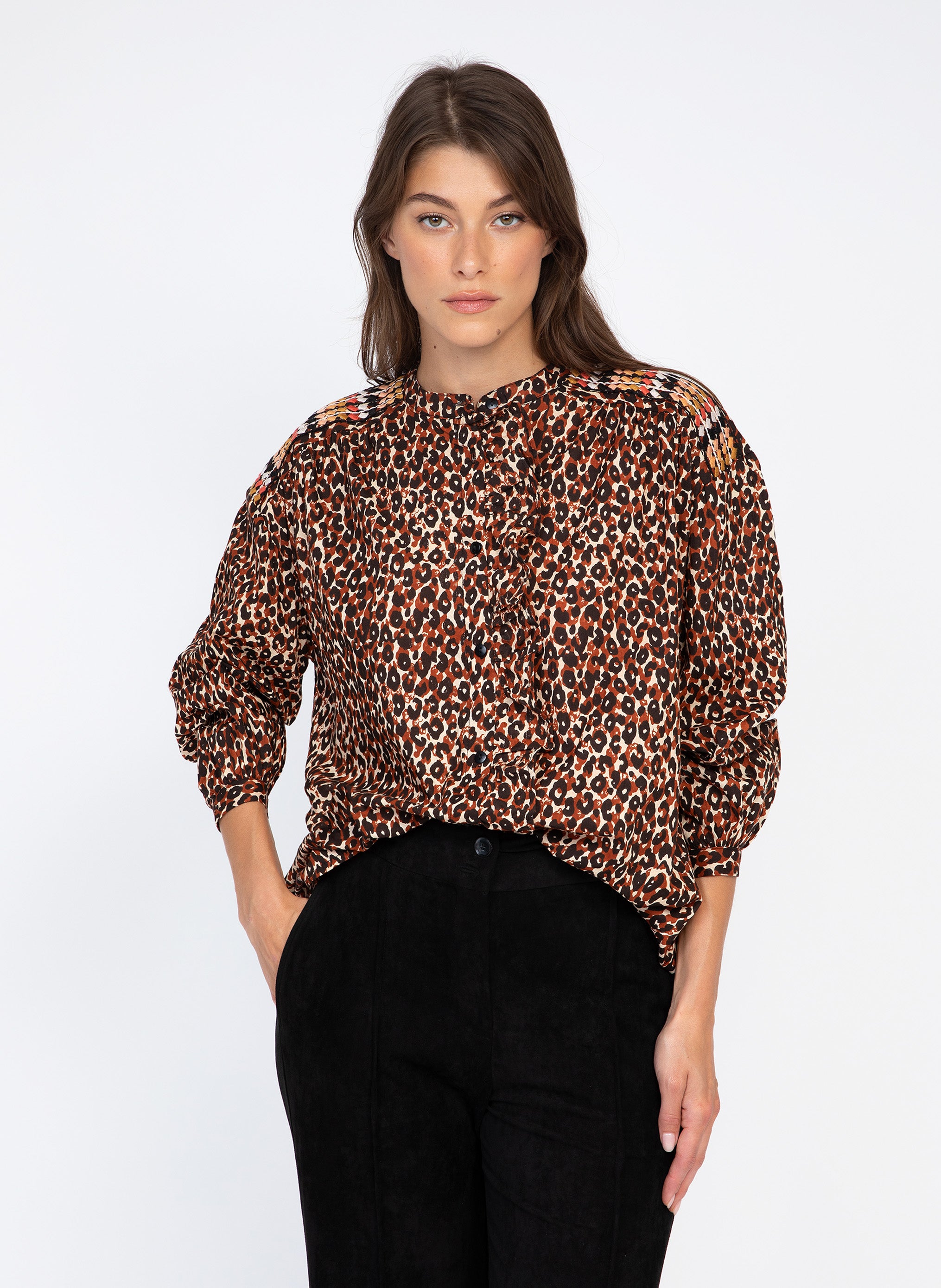 CHEMISE SOURIAMY leona chocolat