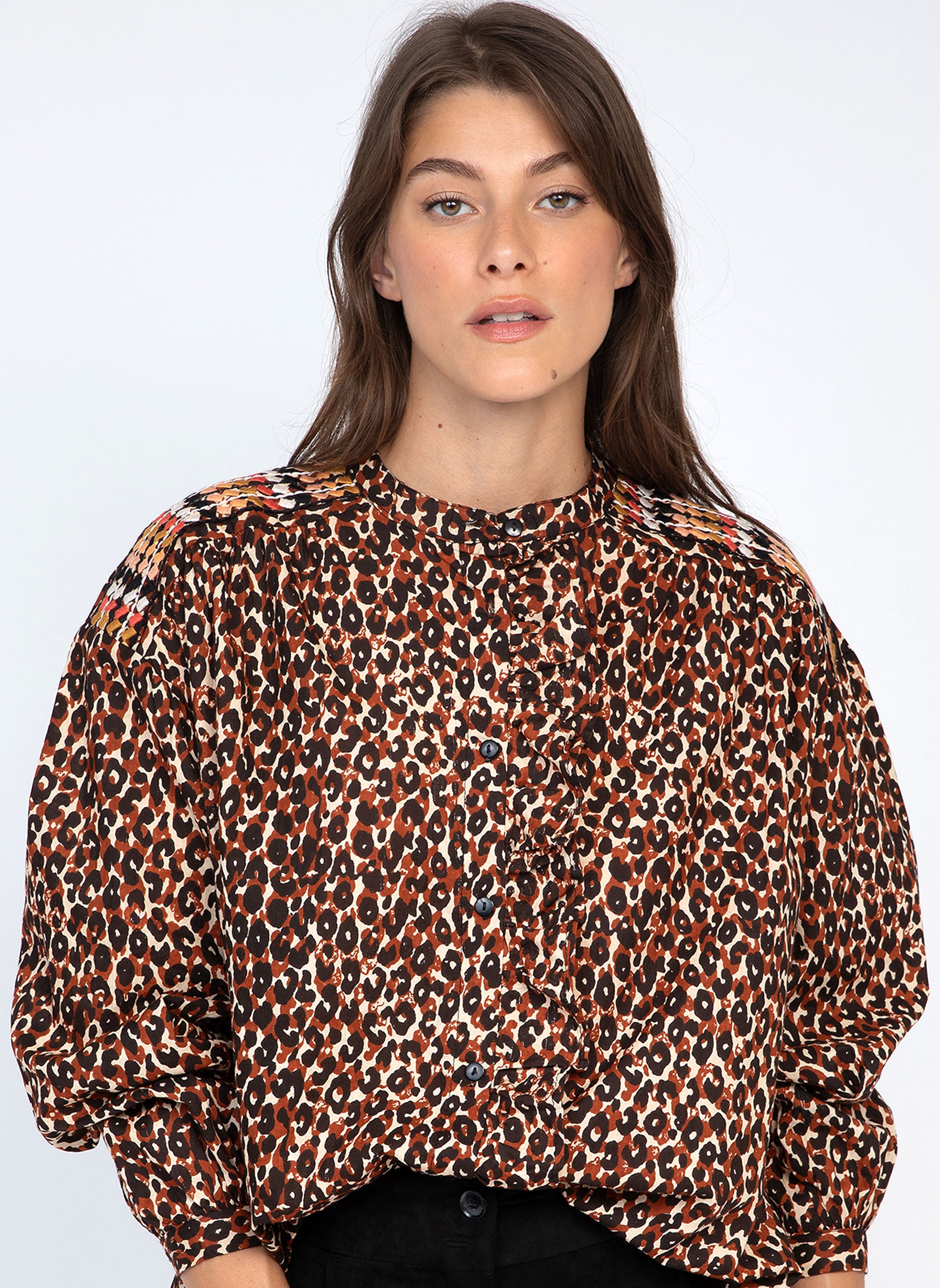 CHEMISE SOURIAMY leona chocolat