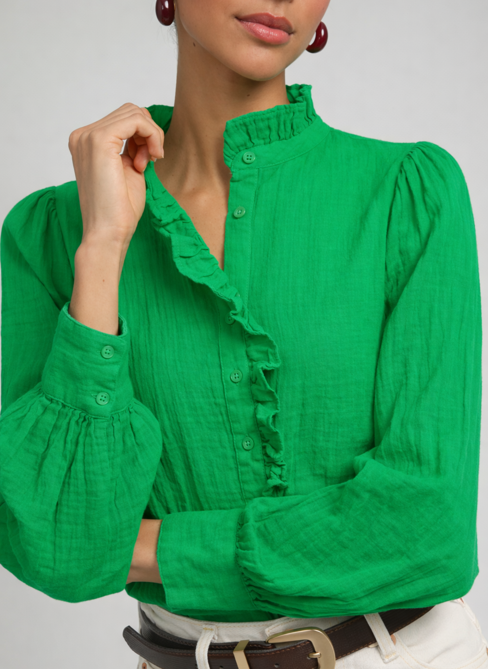 CHEMISE STEFILOU vert