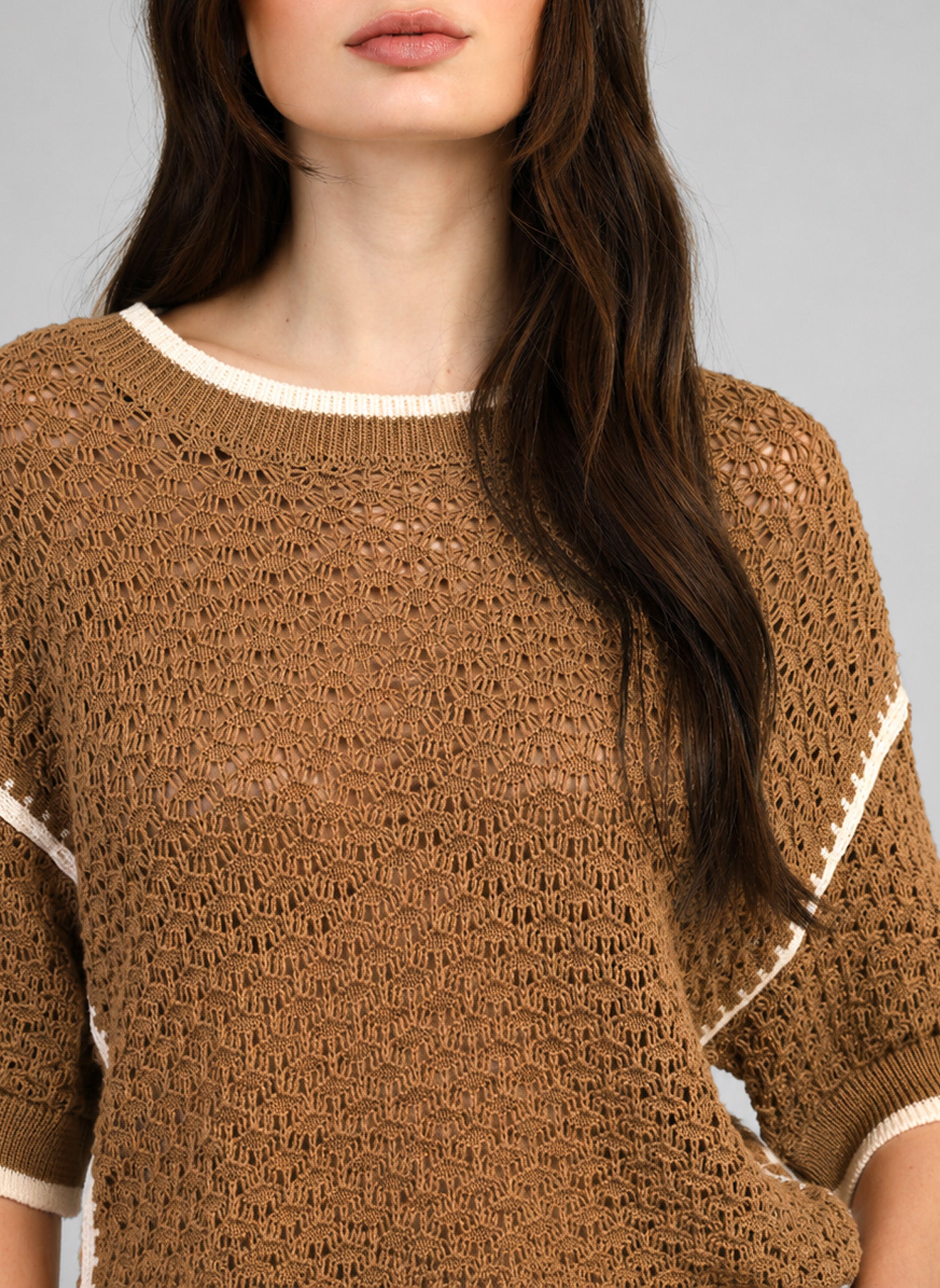 VALMIE Suede Sweater