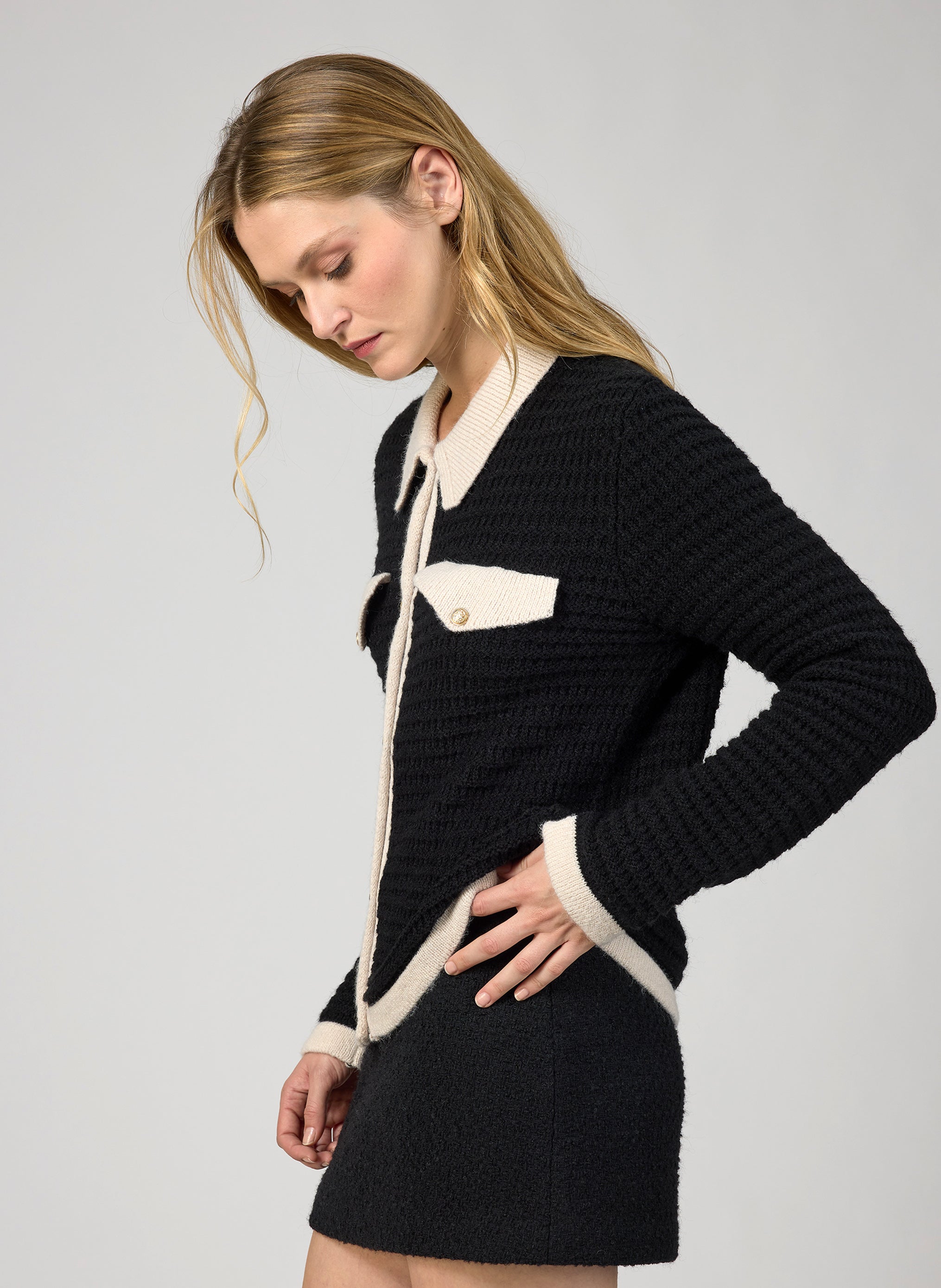 CARDIGAN VENICA noir
