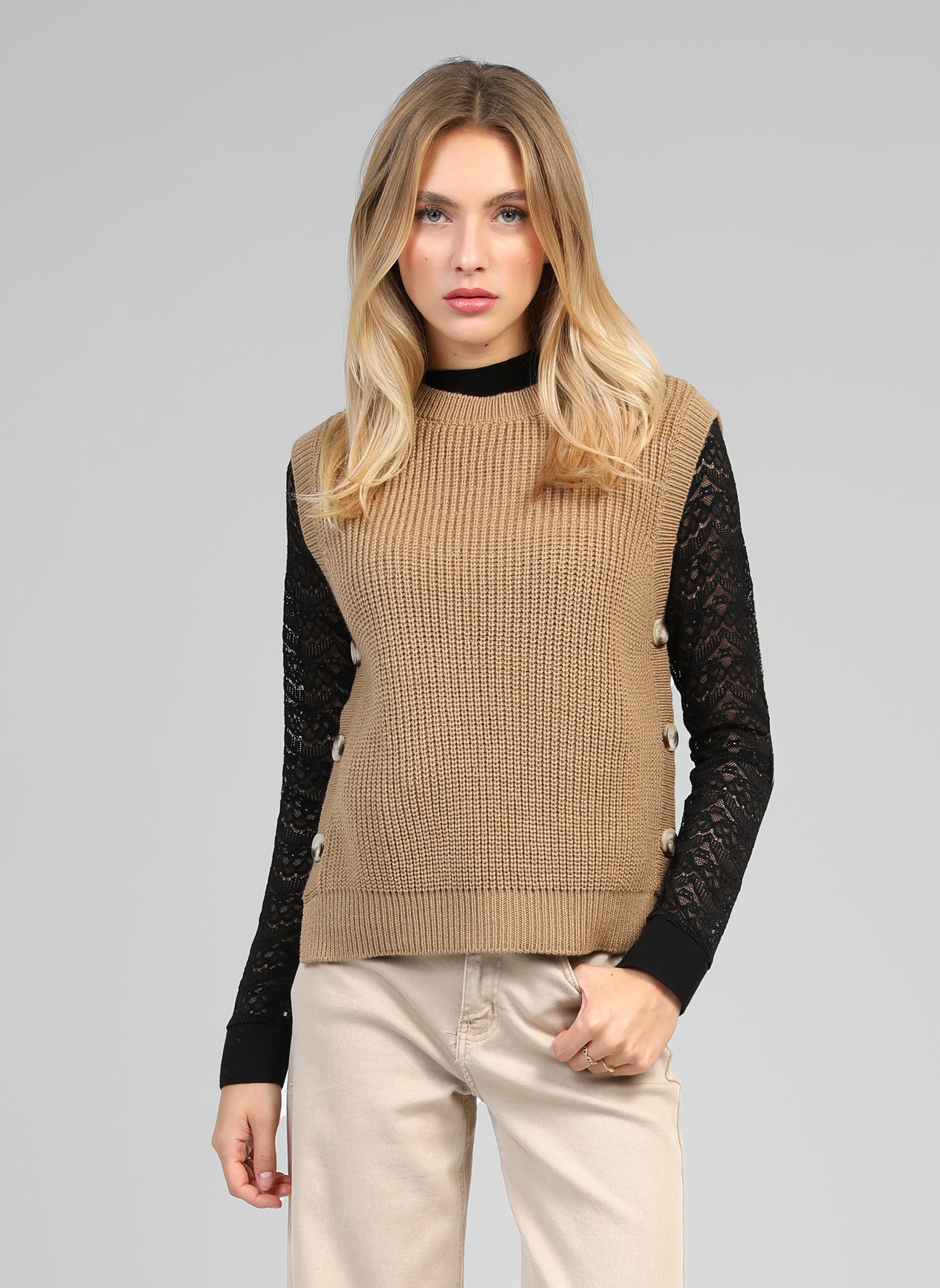 PULL VIVIENNE camel