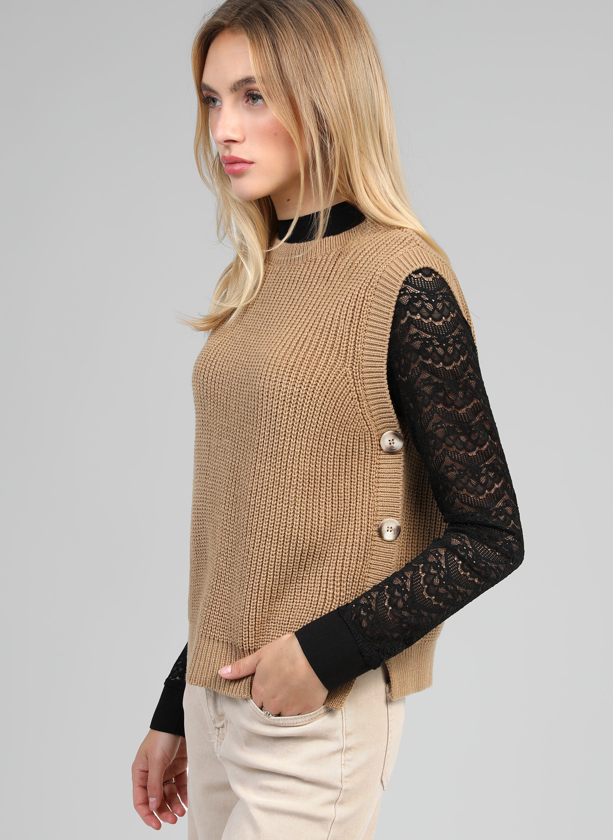 PULL VIVIENNE camel