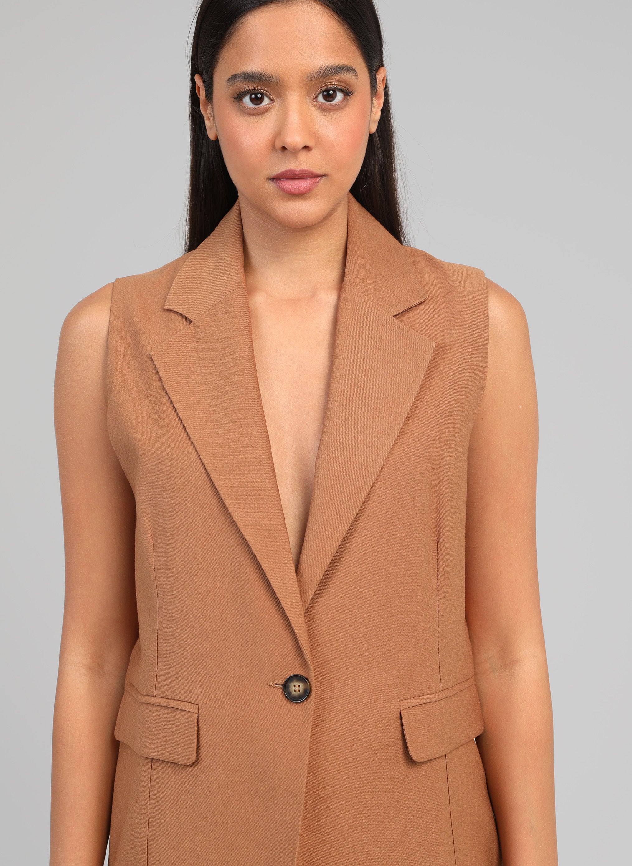 VESTE SANS MANCHES ZAKARITA daim