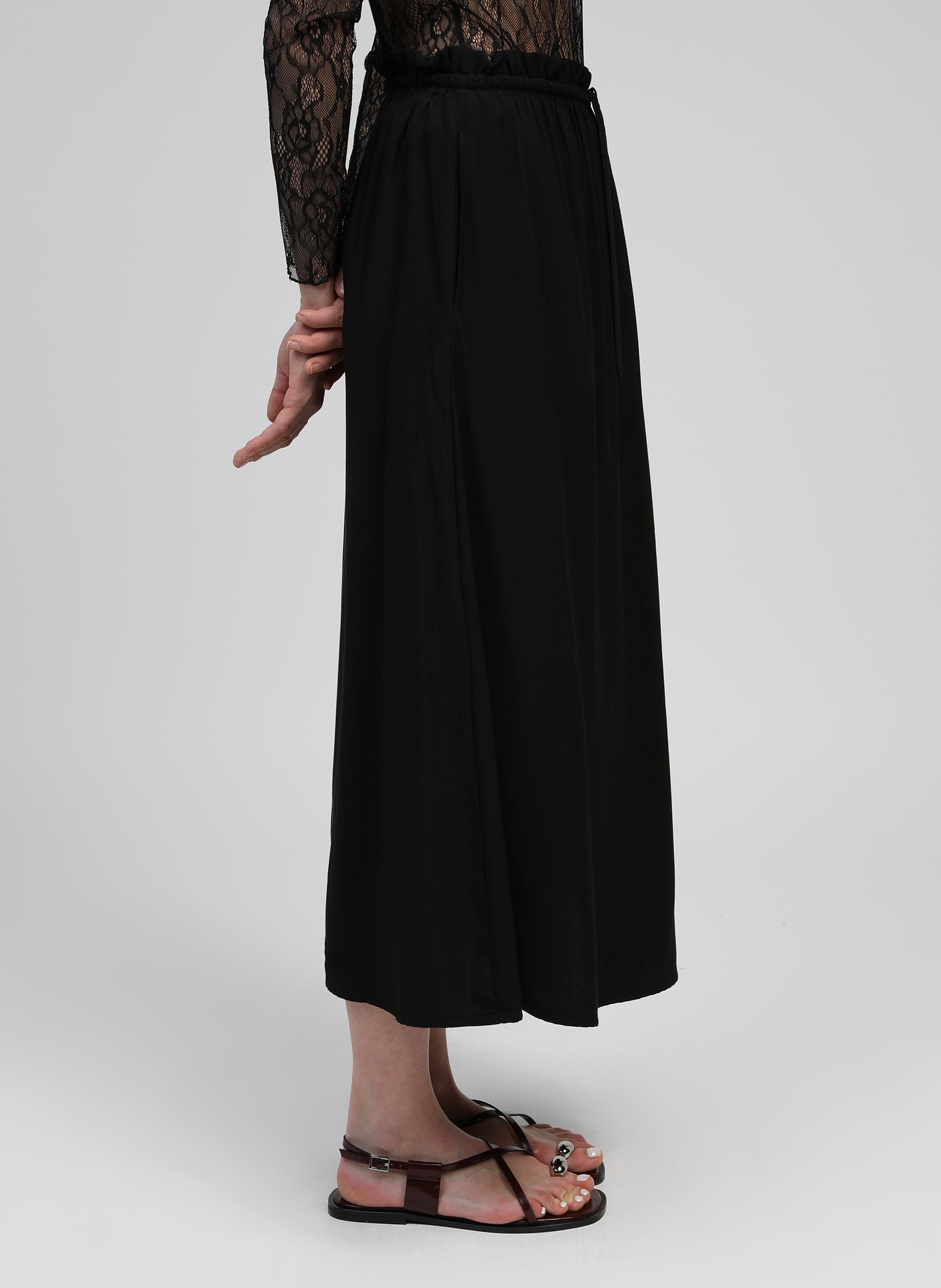JUPE MIDI GANELIA noir