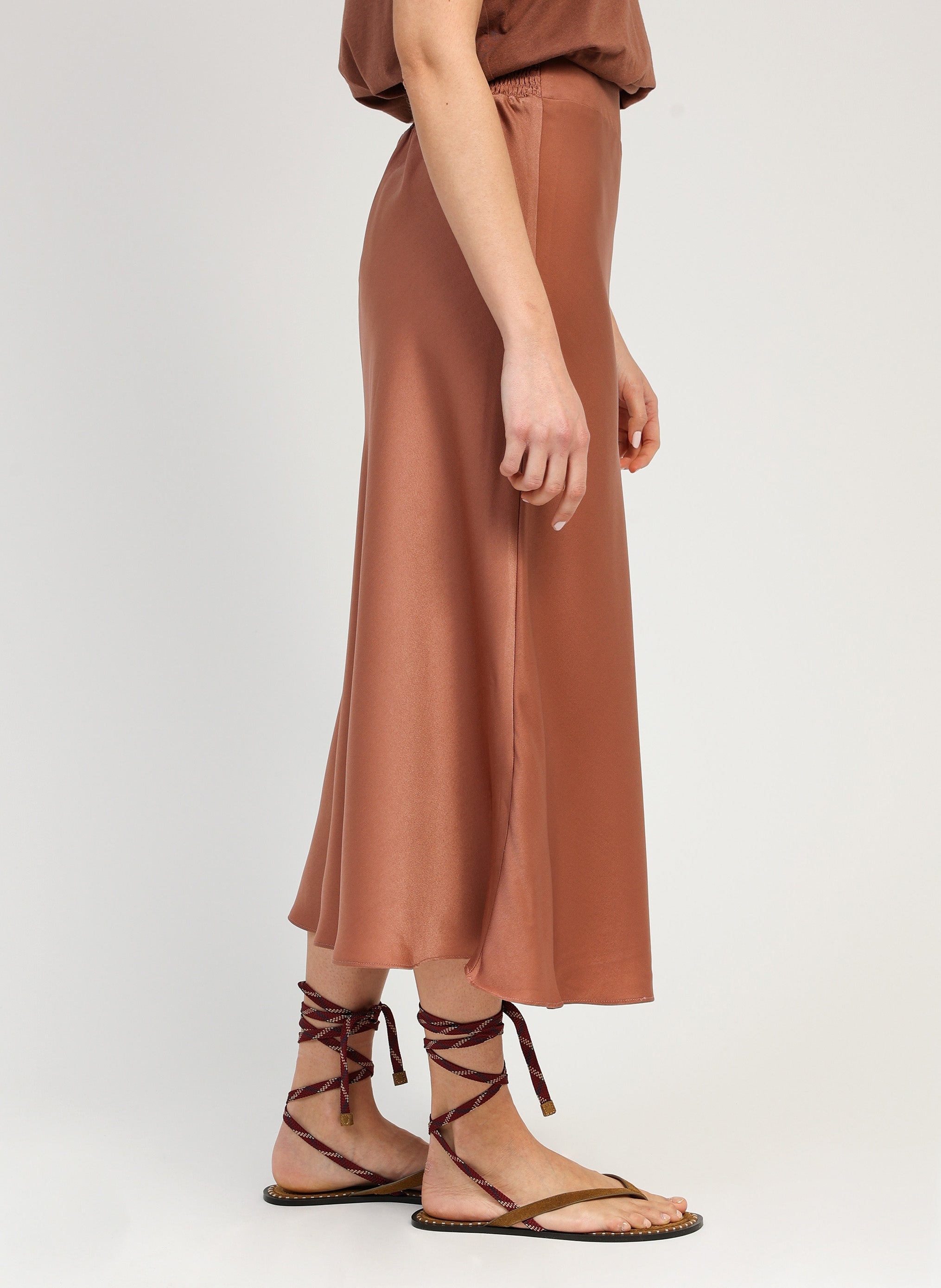 JUPE MIDI JANIALA moka